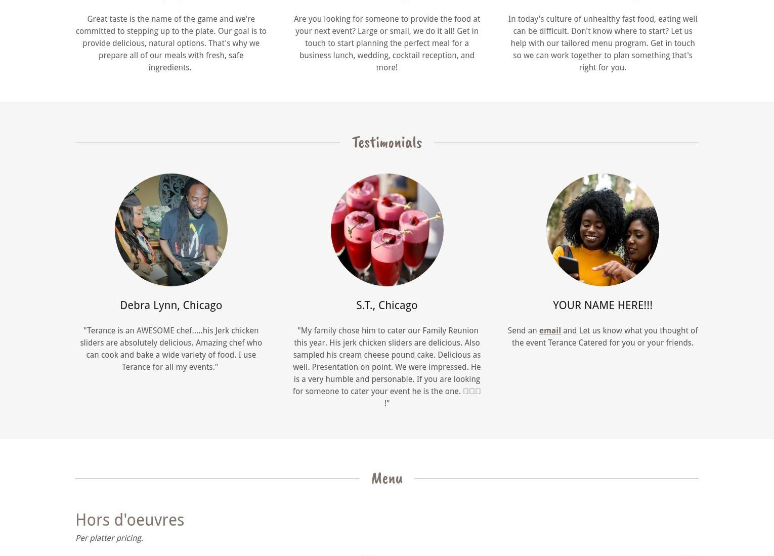 Talbert's Barbeque & Catering Menu