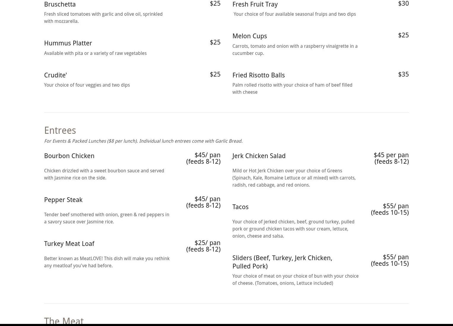 Talbert's Barbeque & Catering Menu