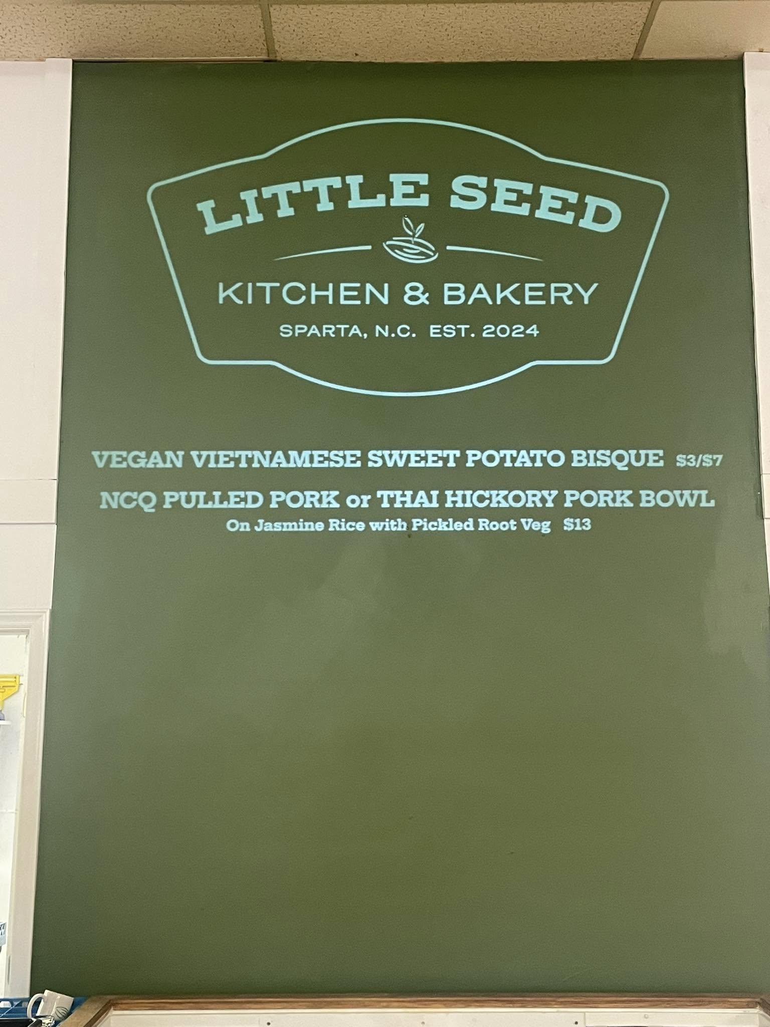 Little Seed Kitchen & Bakery Menu