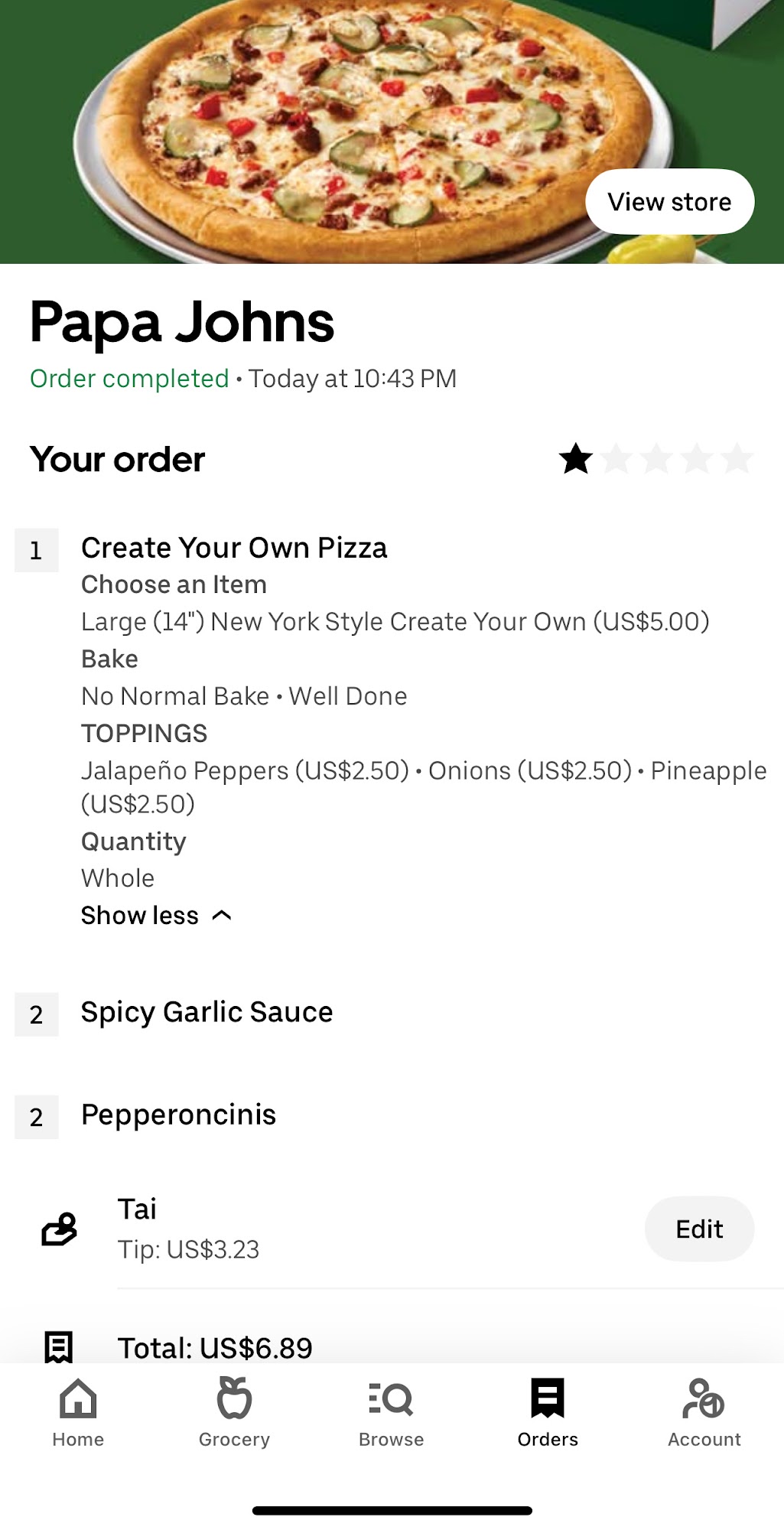 Papa Johns Pizza Menu
