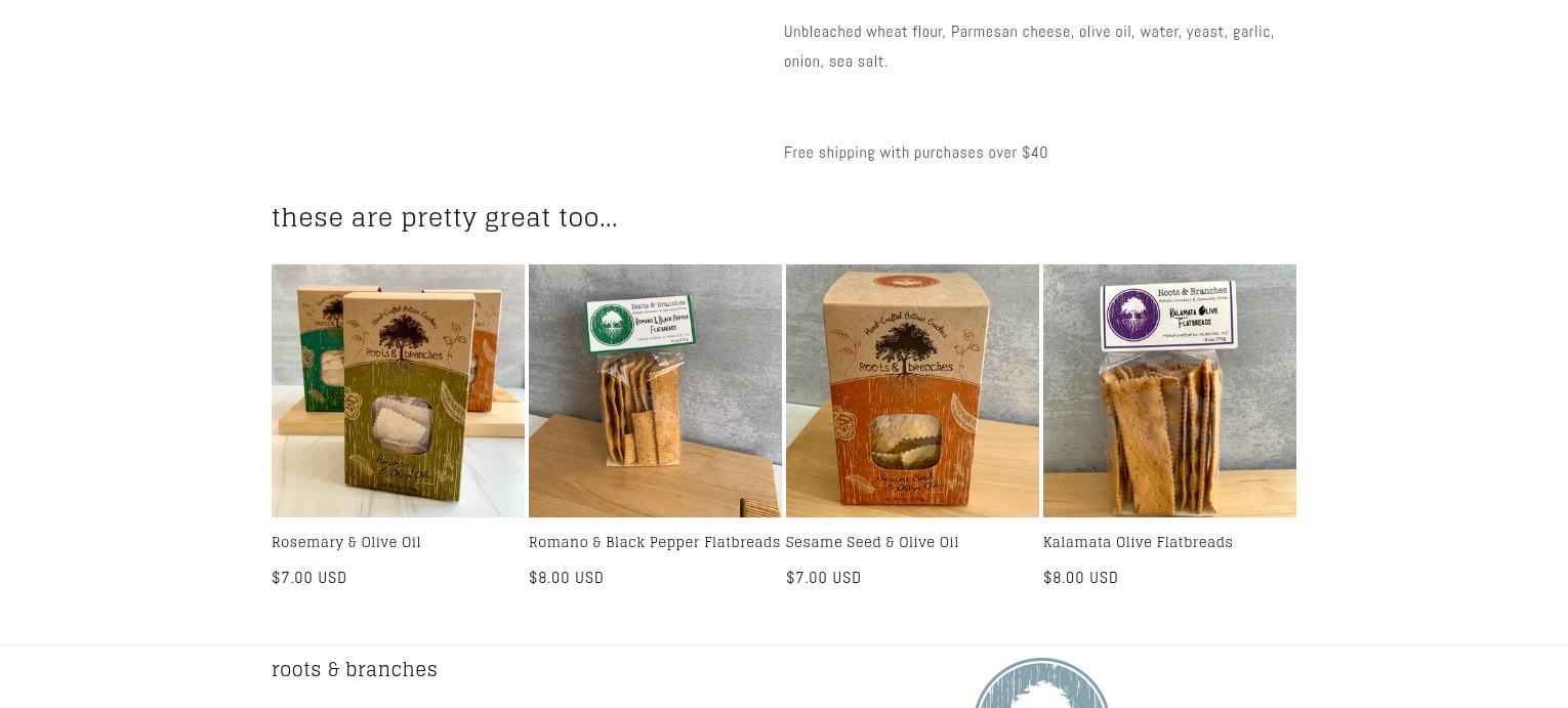 Roots and Branches Menu