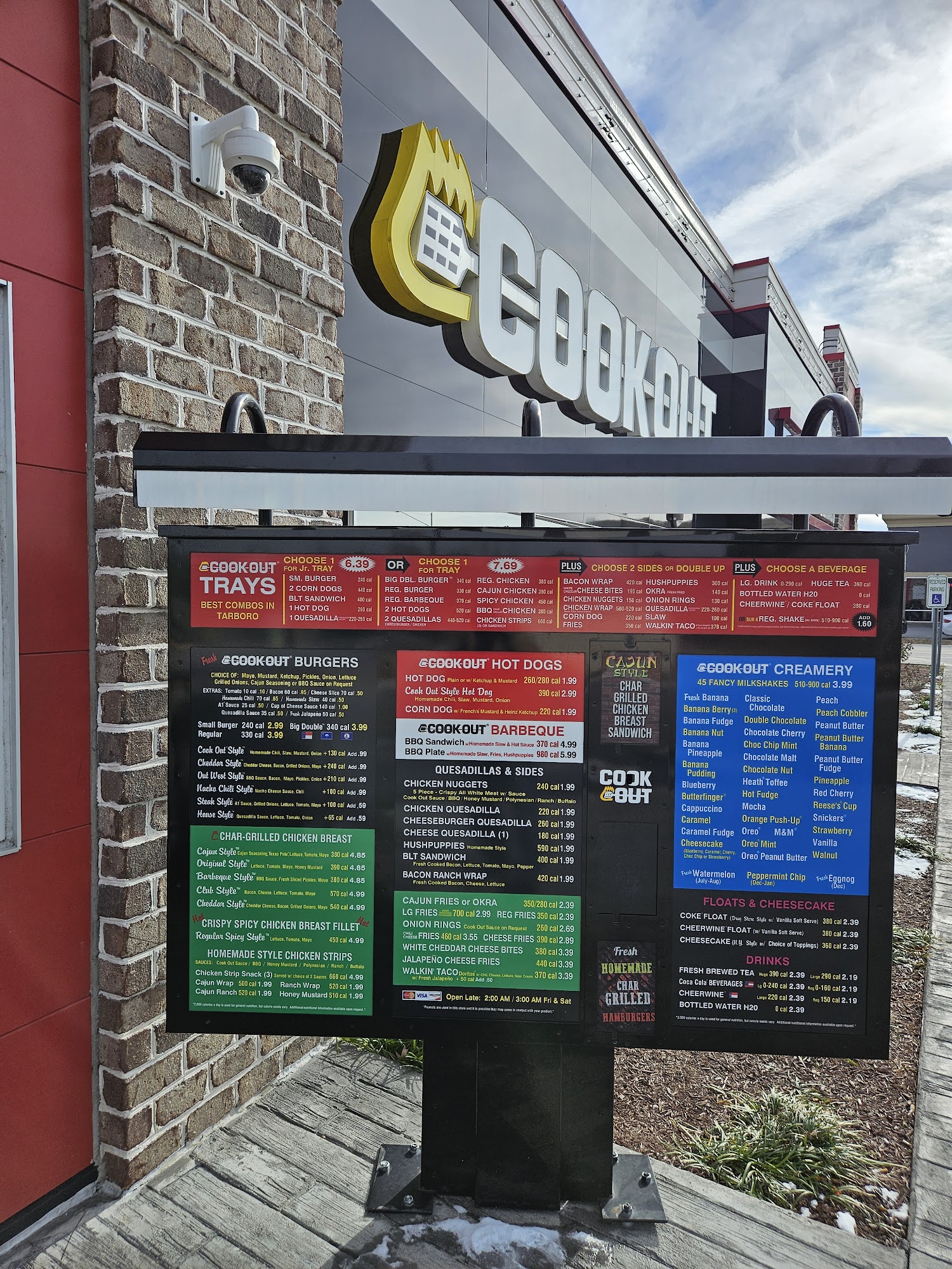 Cook Out Menu