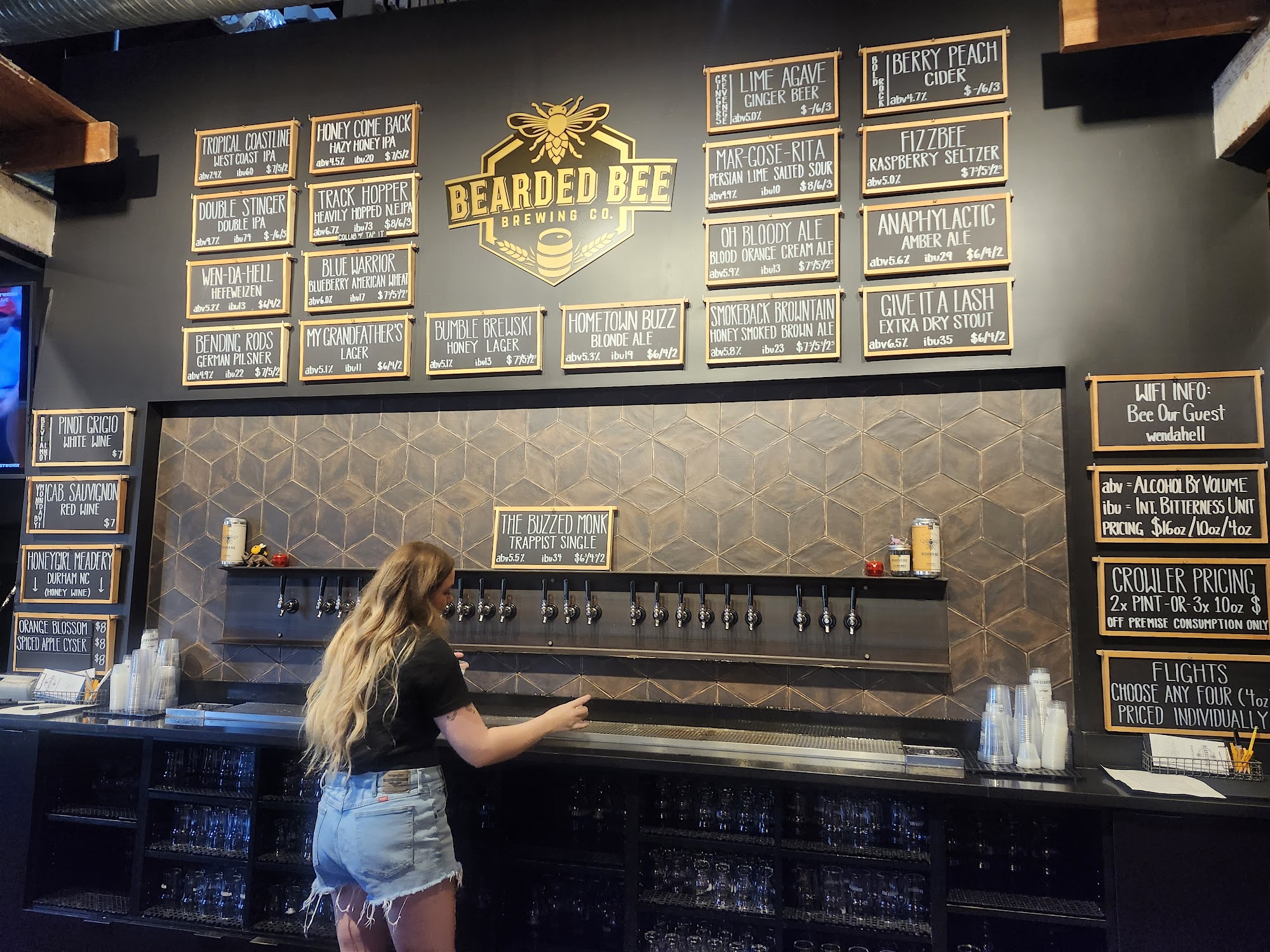 Bearded Bee Brewing Company Menu