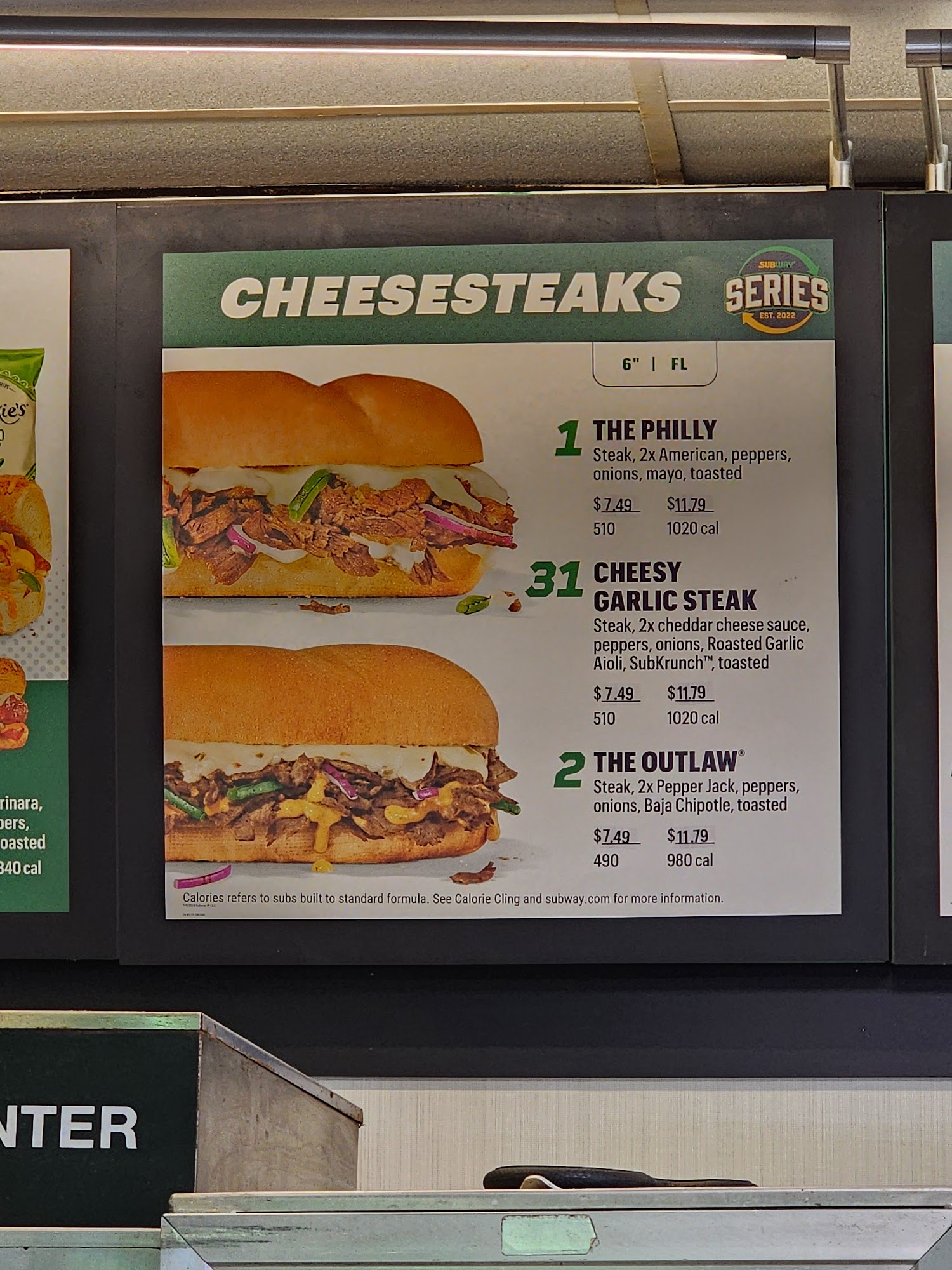 Subway Menu