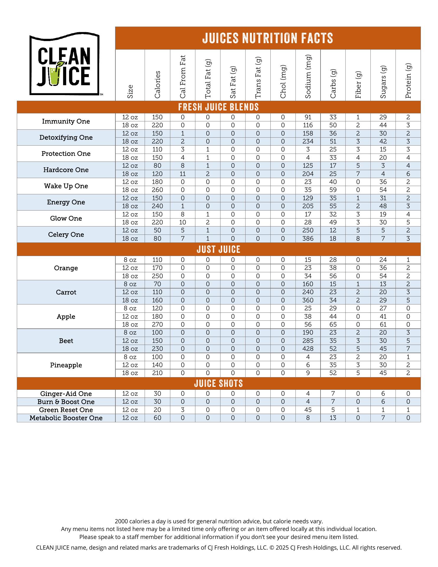 Waterbean Coffee Menu