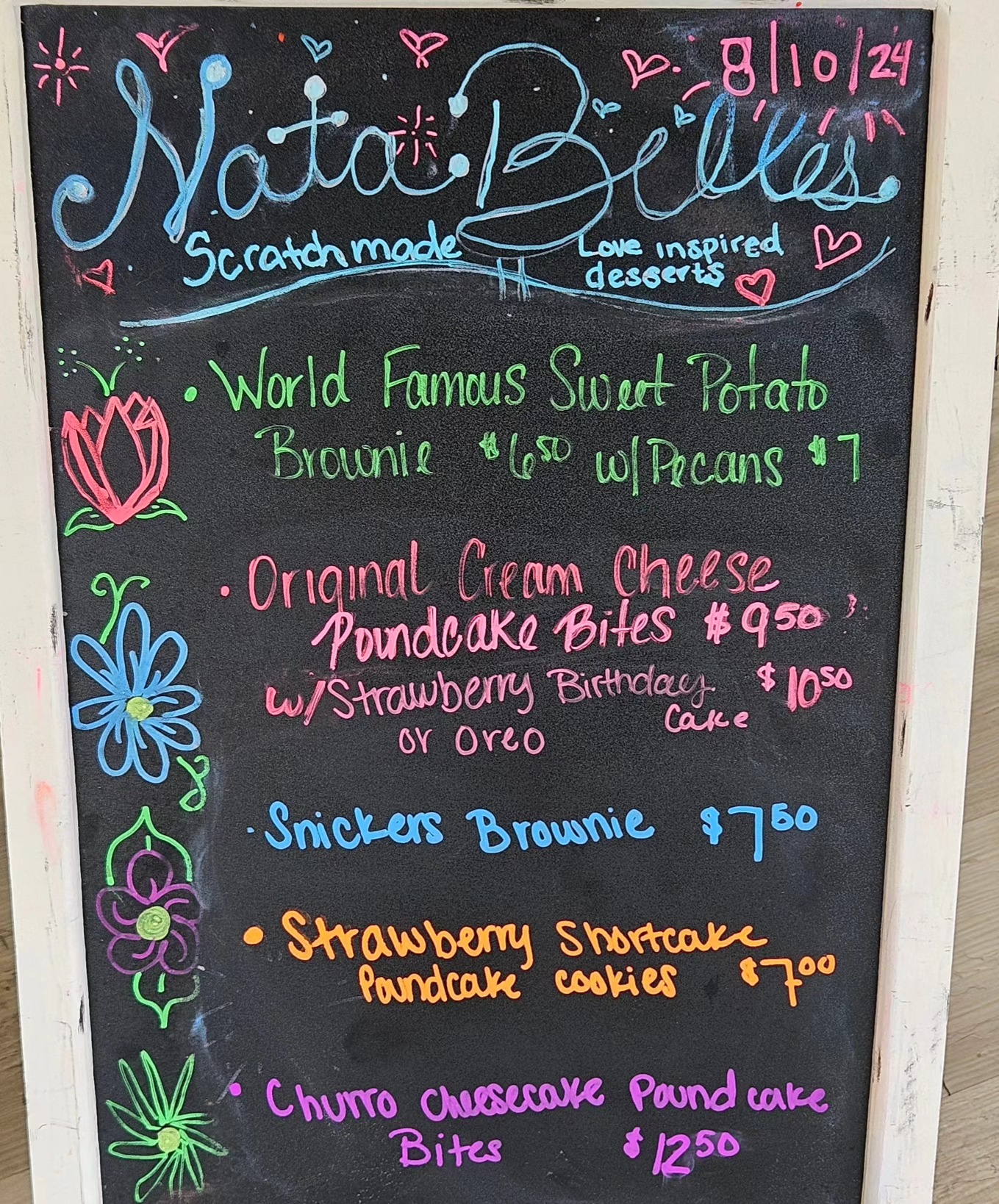 Salem Bakes Menu