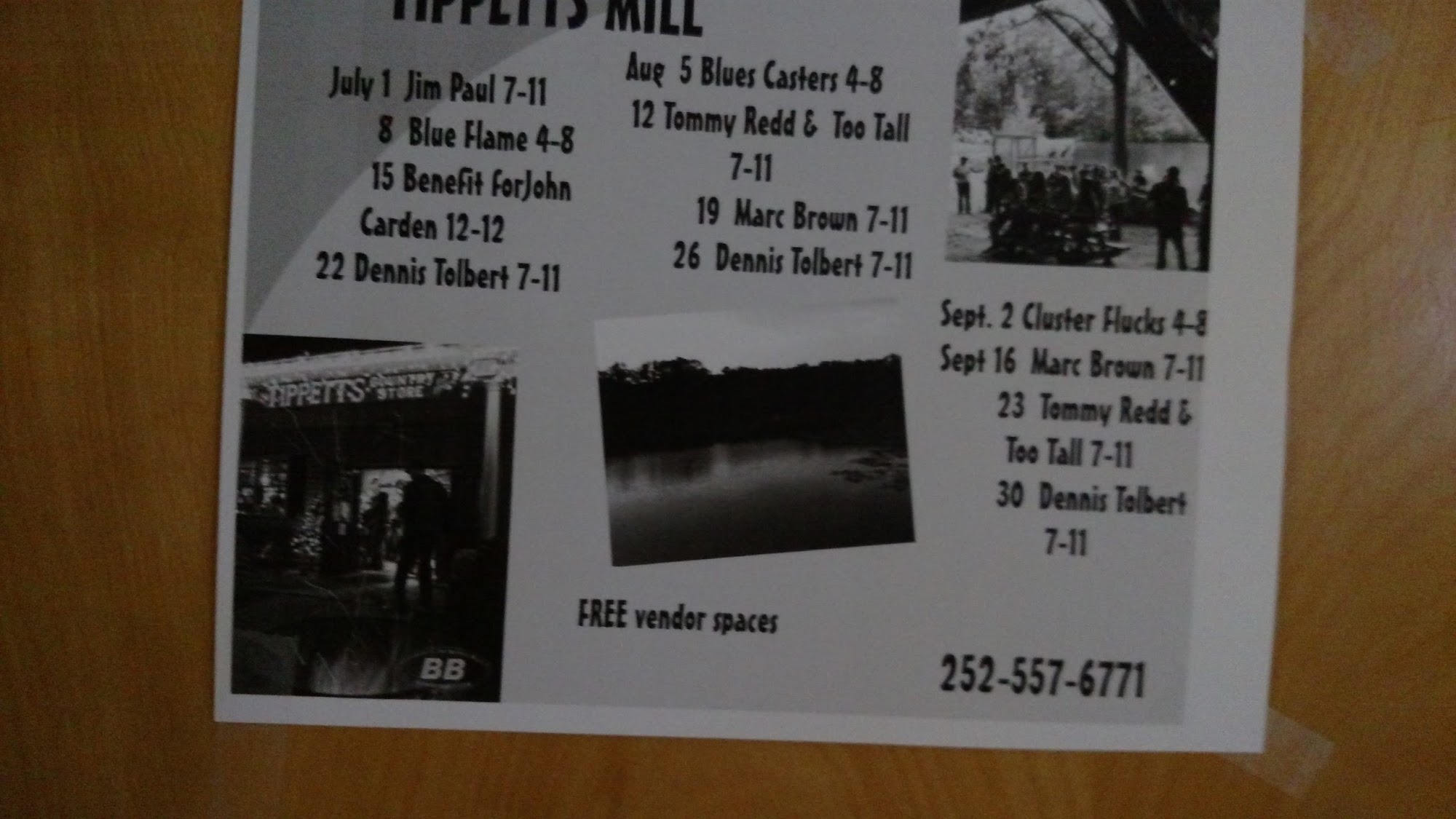 Tippits Mill Bar Menu