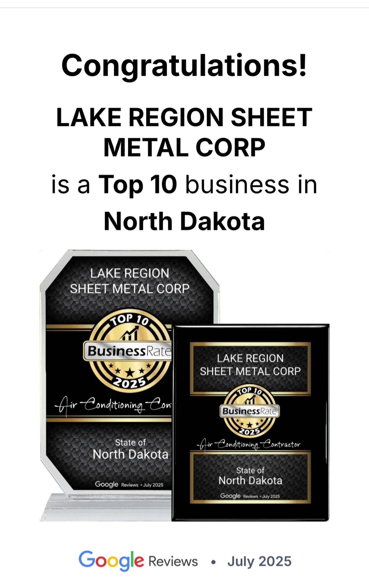 LAKE REGION SHEET METAL CORP