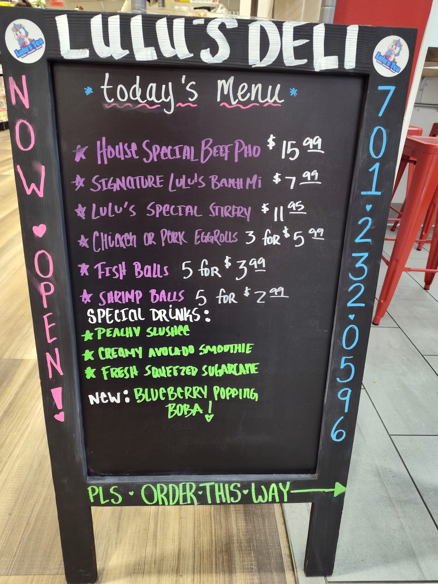 Lulu’s Deli Menu