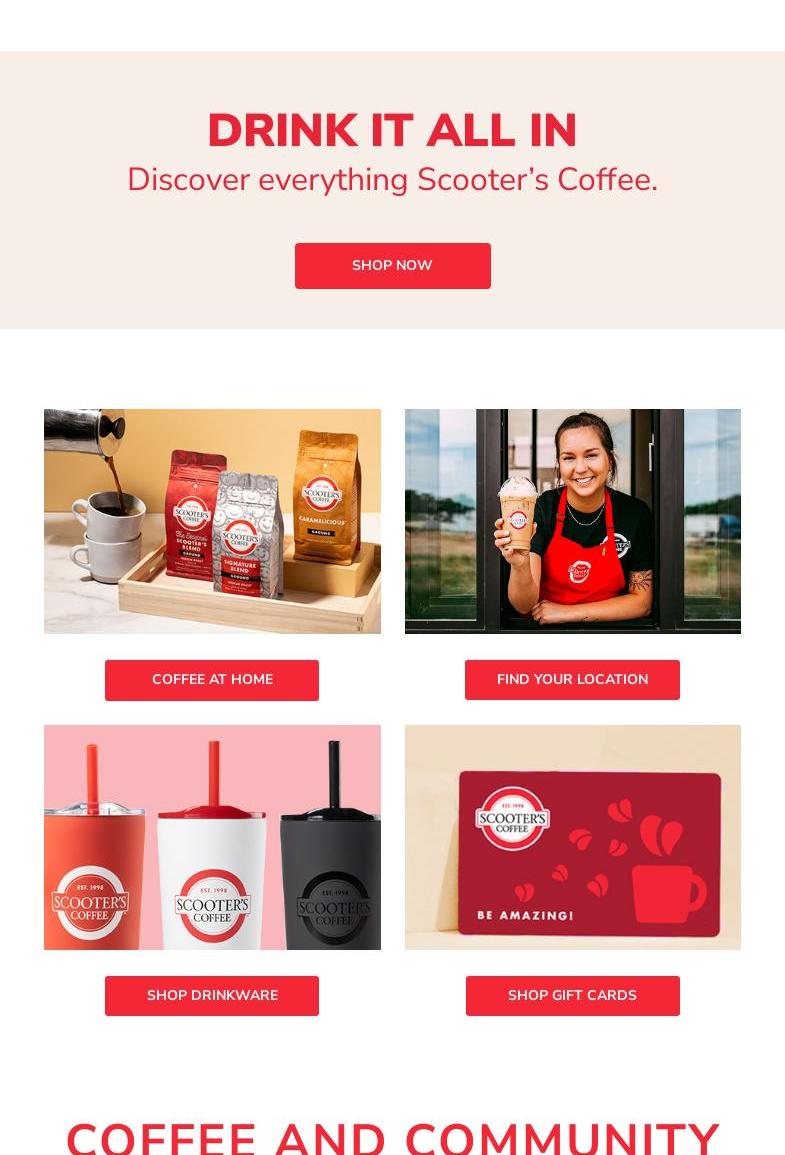 Scooter's Coffee Menu