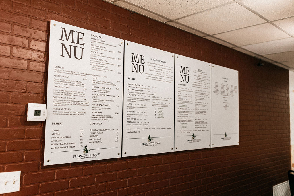 Urban Coffee House Menu