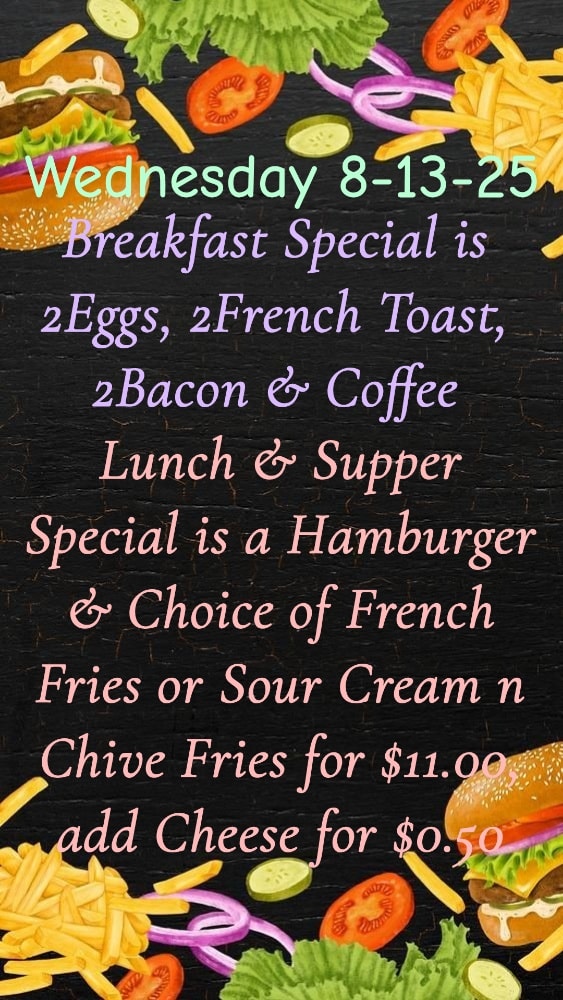 Kulm Tasty Treats Menu