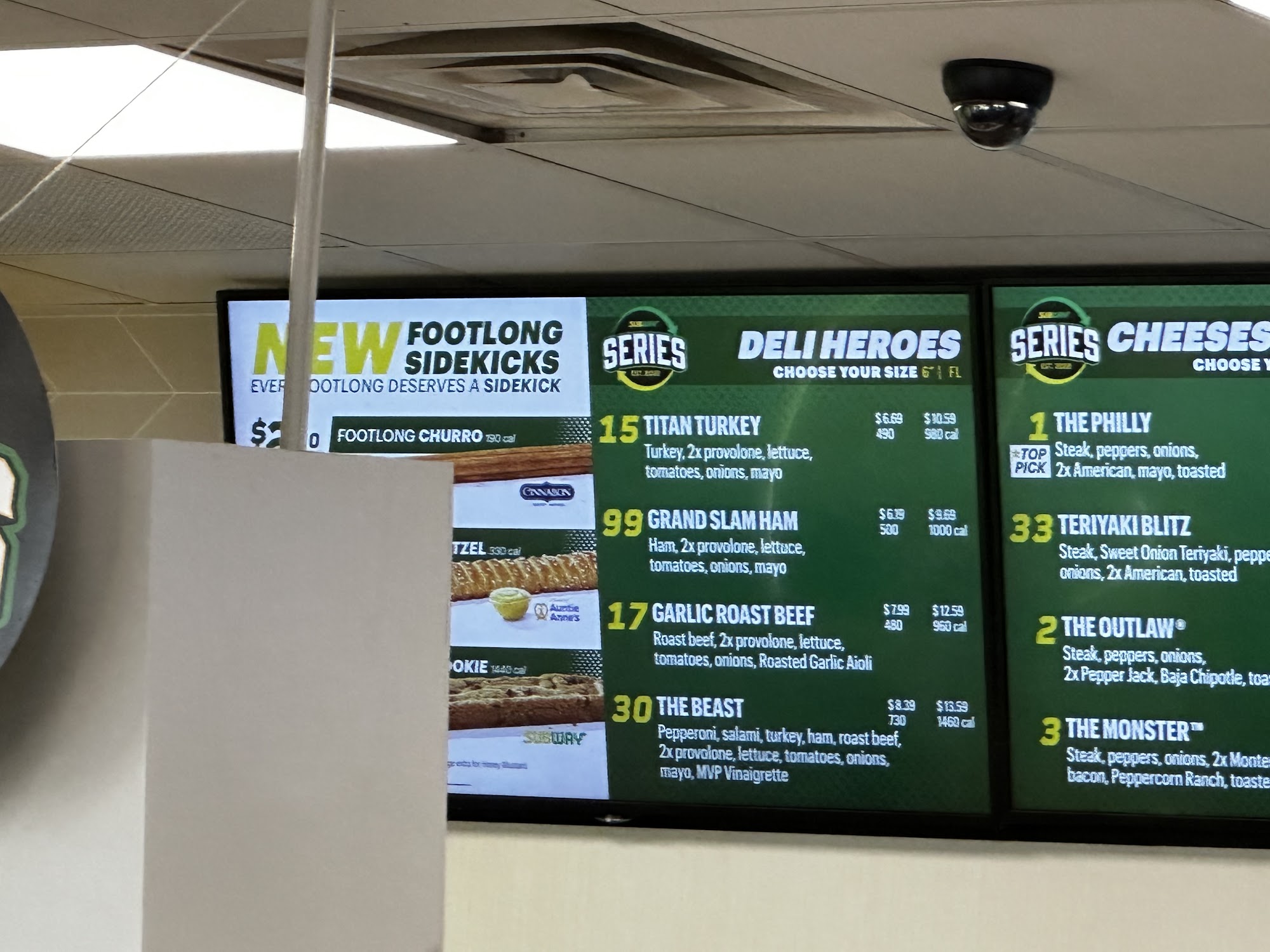 Subway Menu