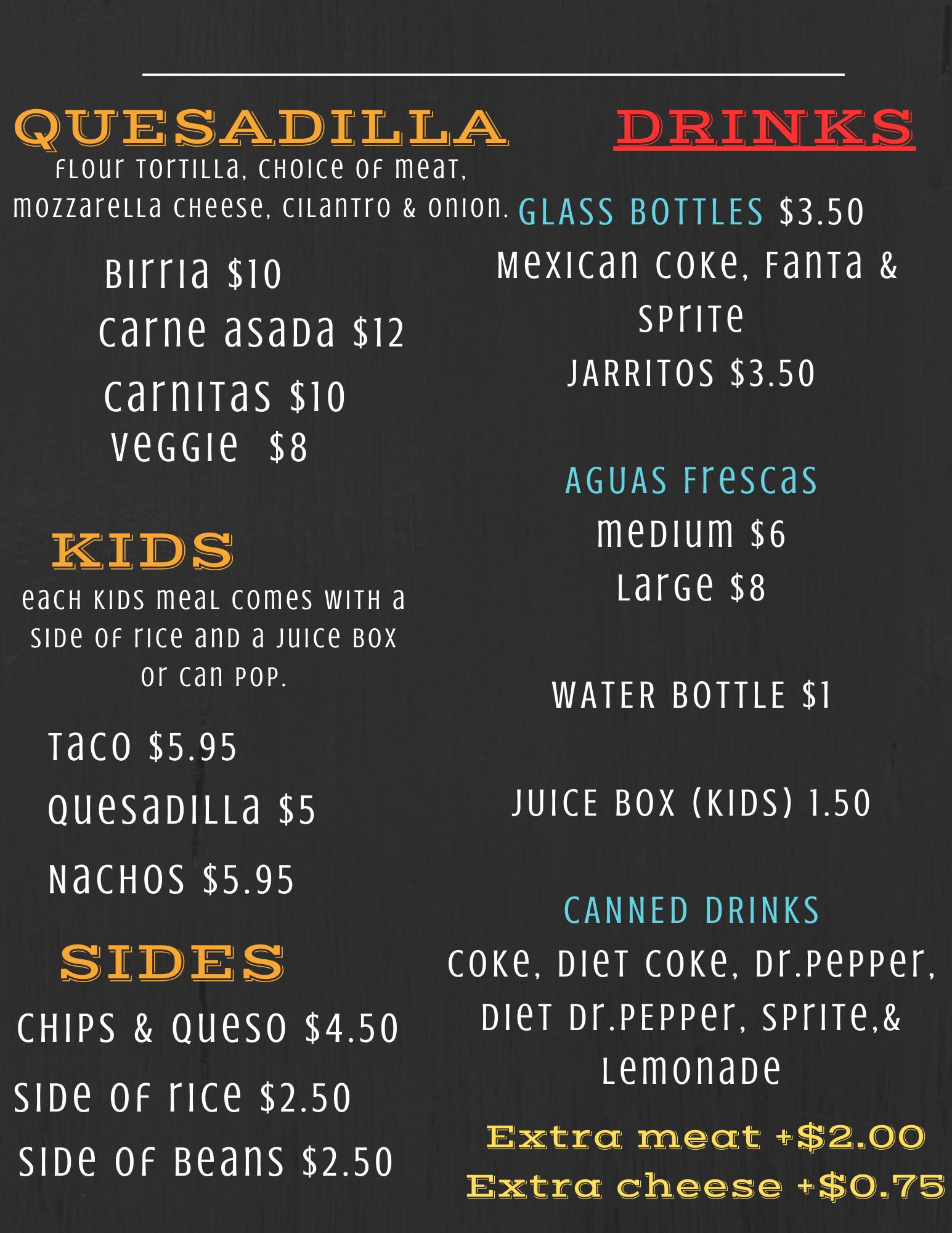 Tacolicious Menu