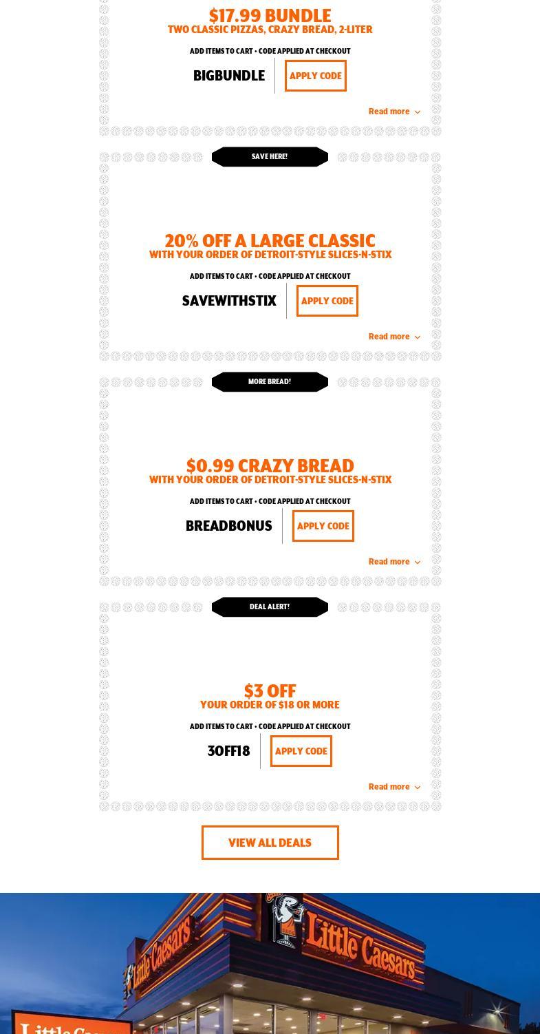 Little Caesars Pizza Menu