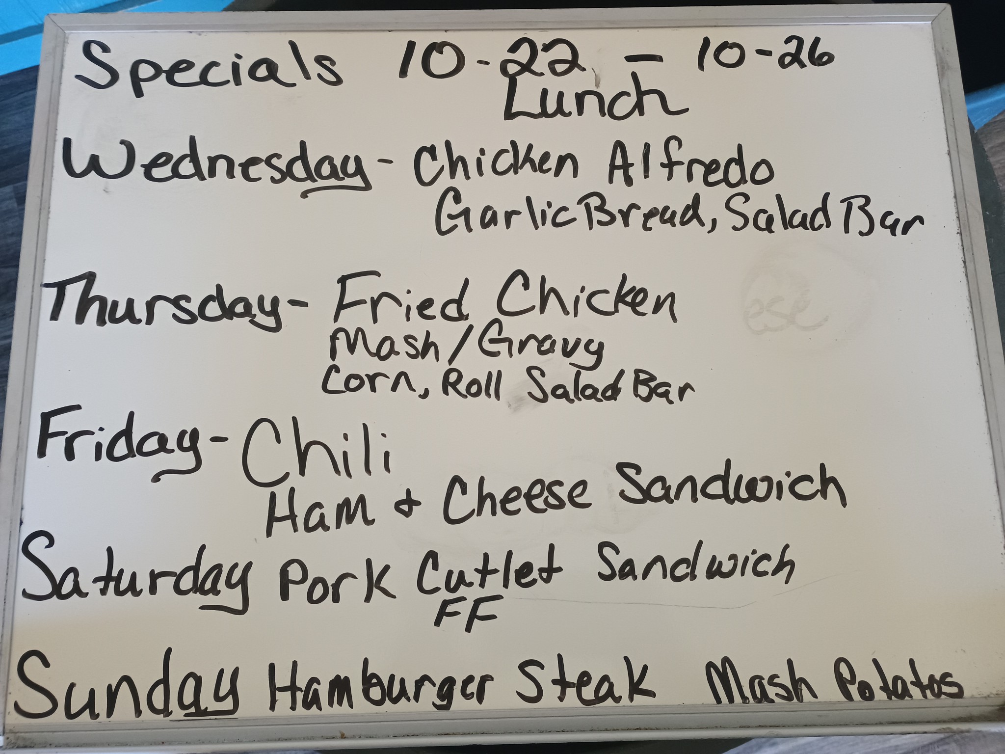 Bear Cave Bar & Cafe Menu