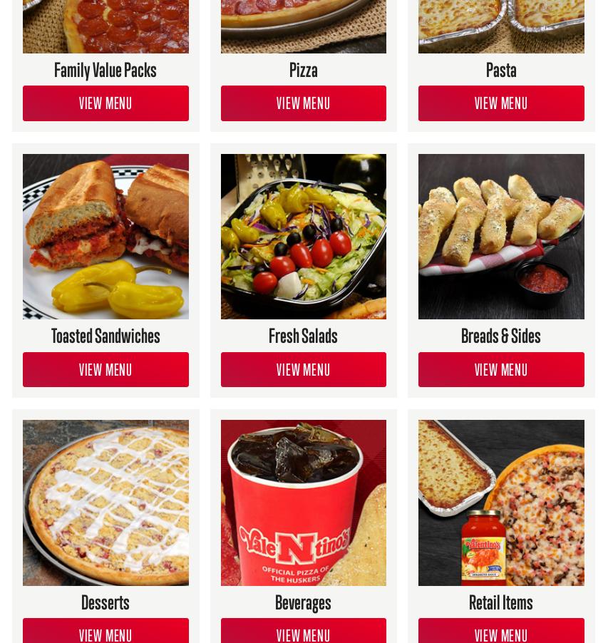 Valentino's To Go Menu