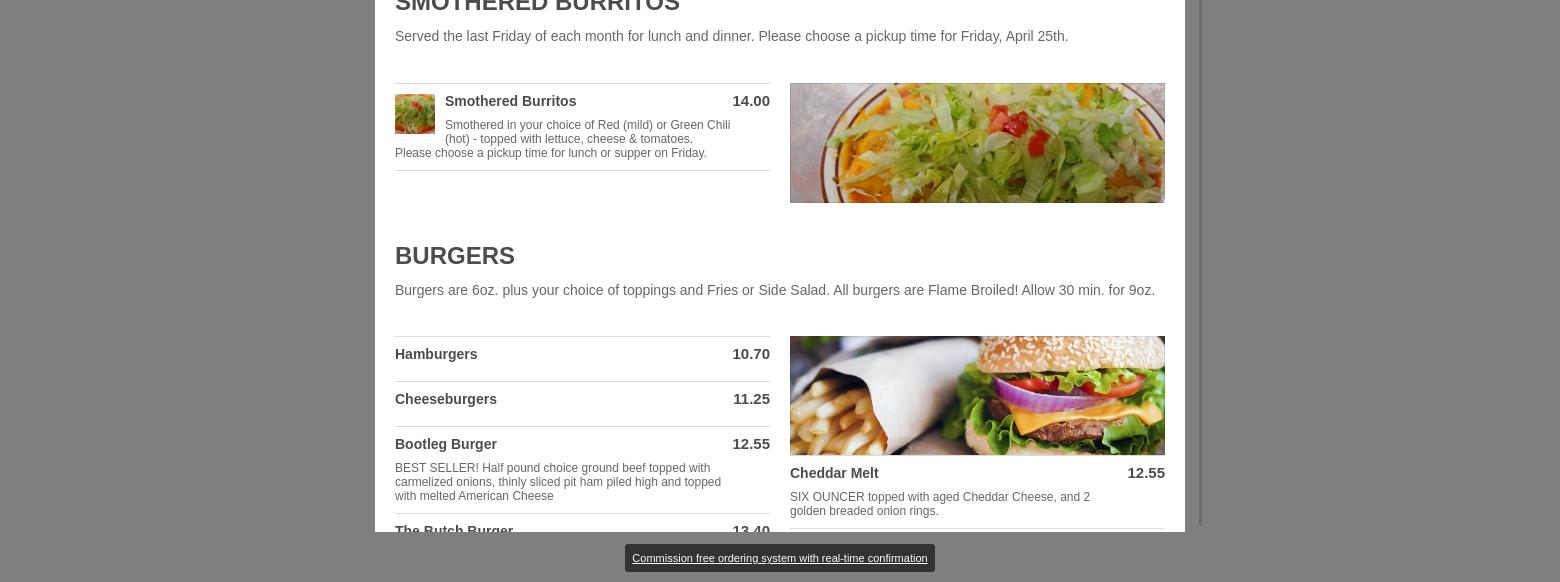 Bootleg Bar & Grille Menu