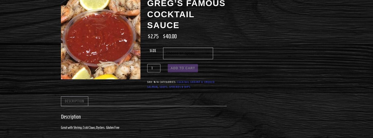 Absolutely Fresh Seafood Market Menu