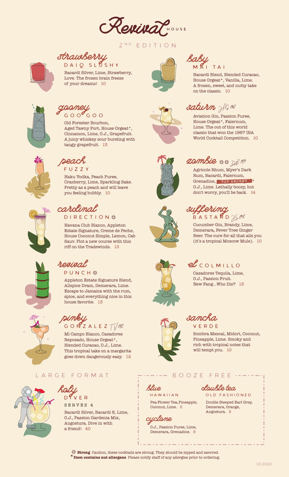 Revival House Menu