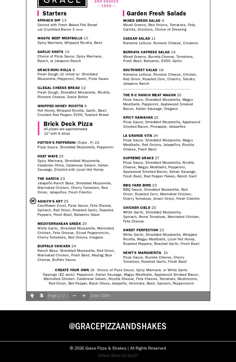 Grace Pizza and Shakes Papillion 136 N Jefferson St Suite 107, Papillion