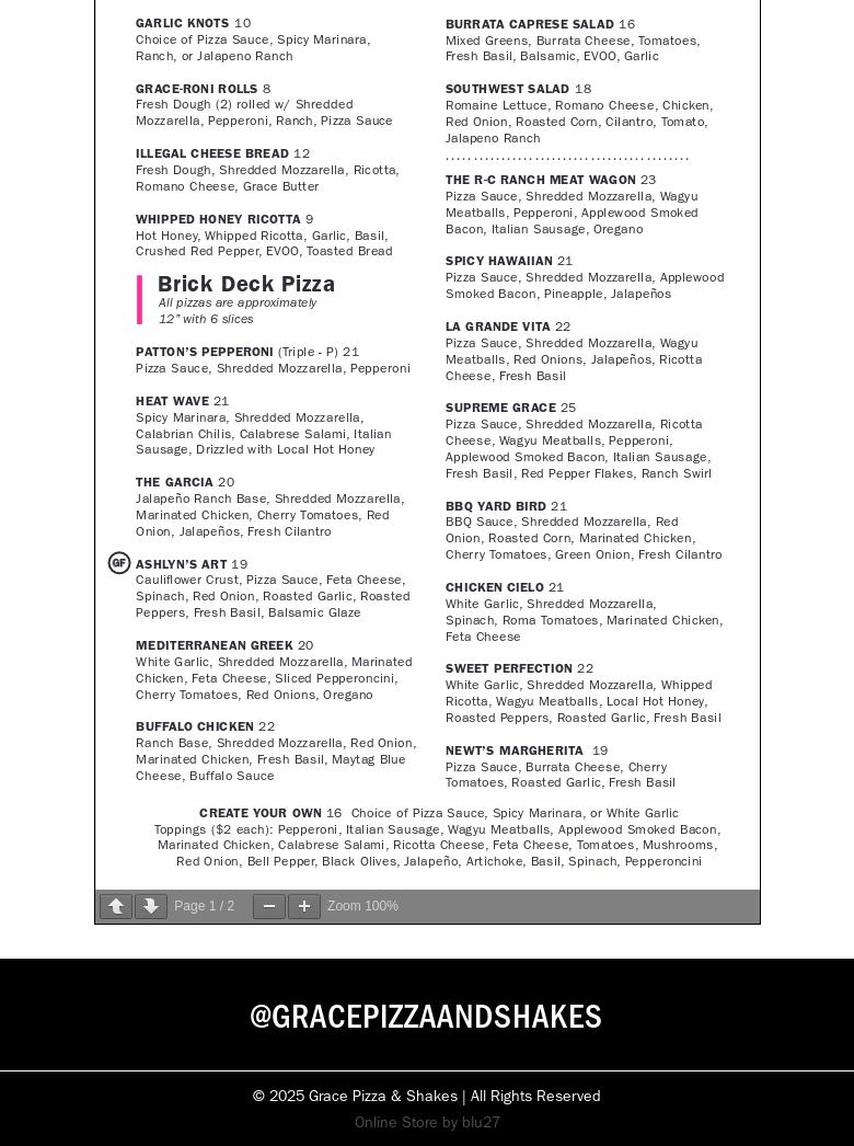 Grace Pizza and Shakes Papillion Papillion