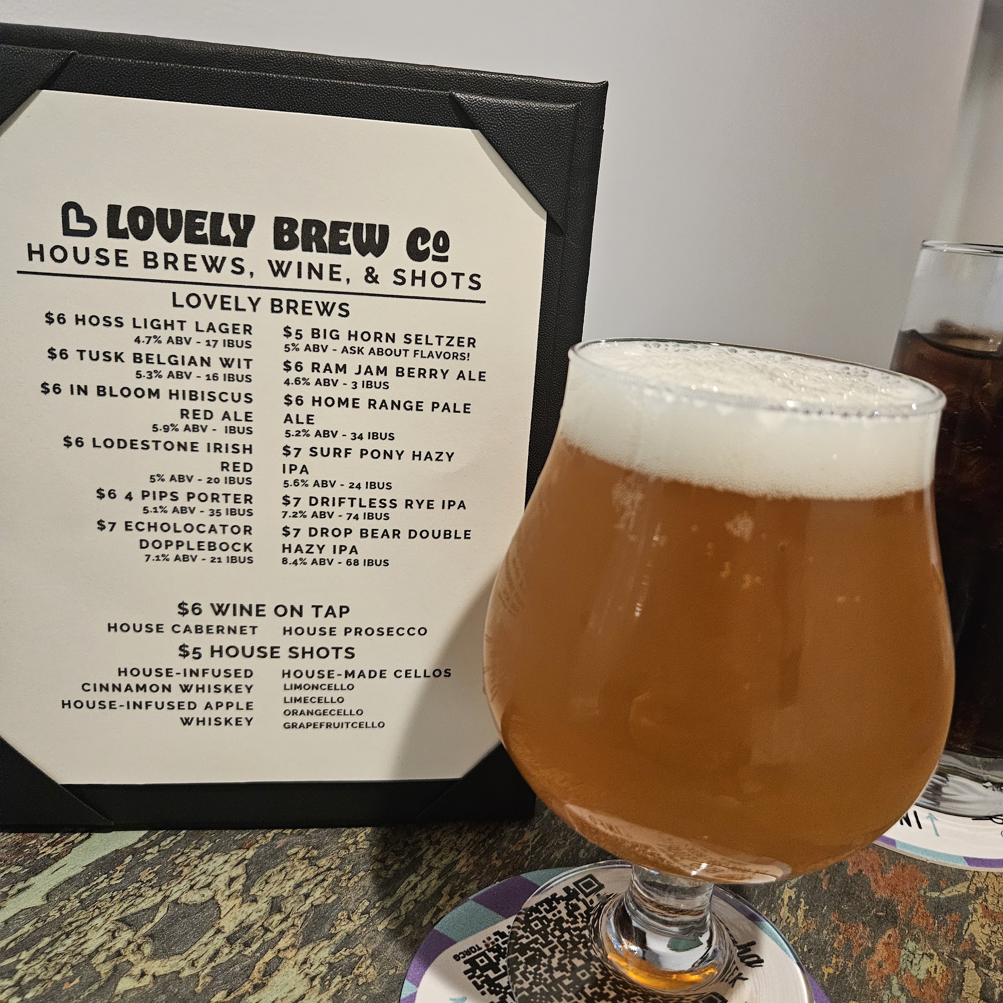 Lovely Brewing Company Menu