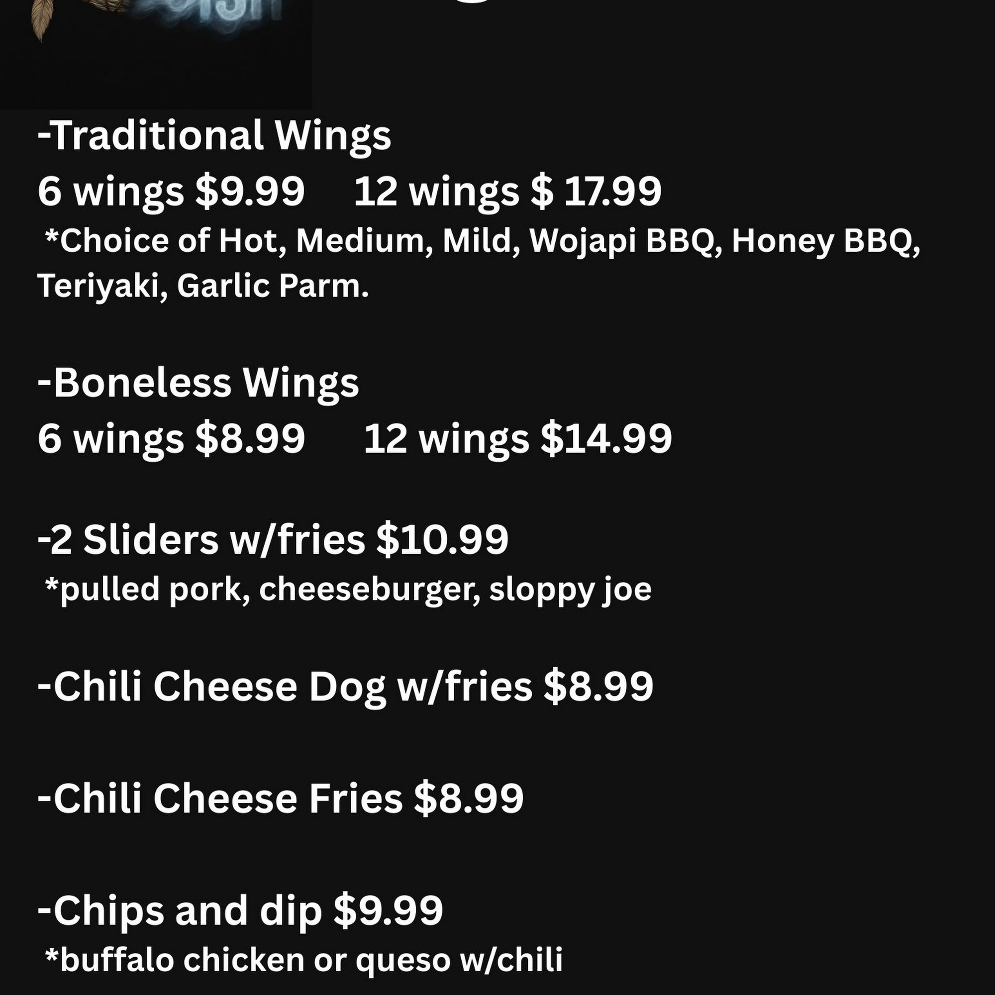 Tradish(ish) Menu