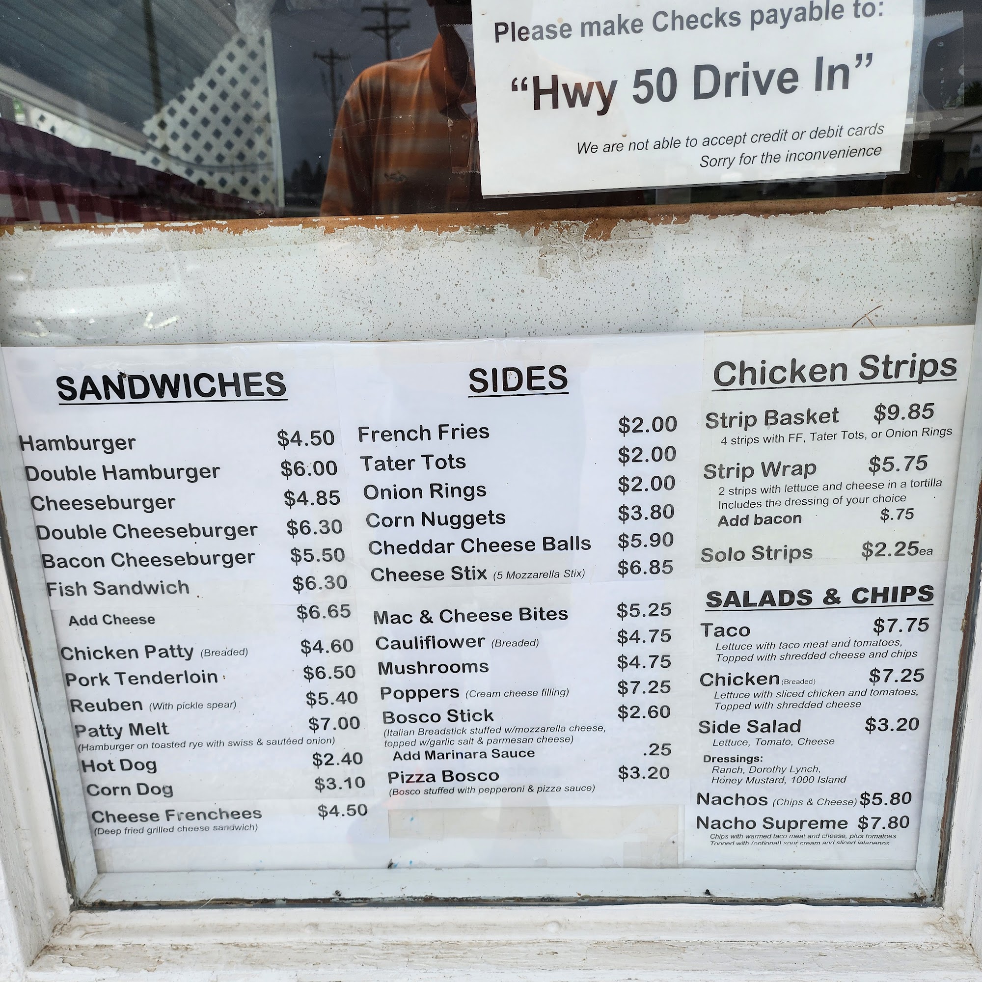 Hwy 50 Drive-In Menu