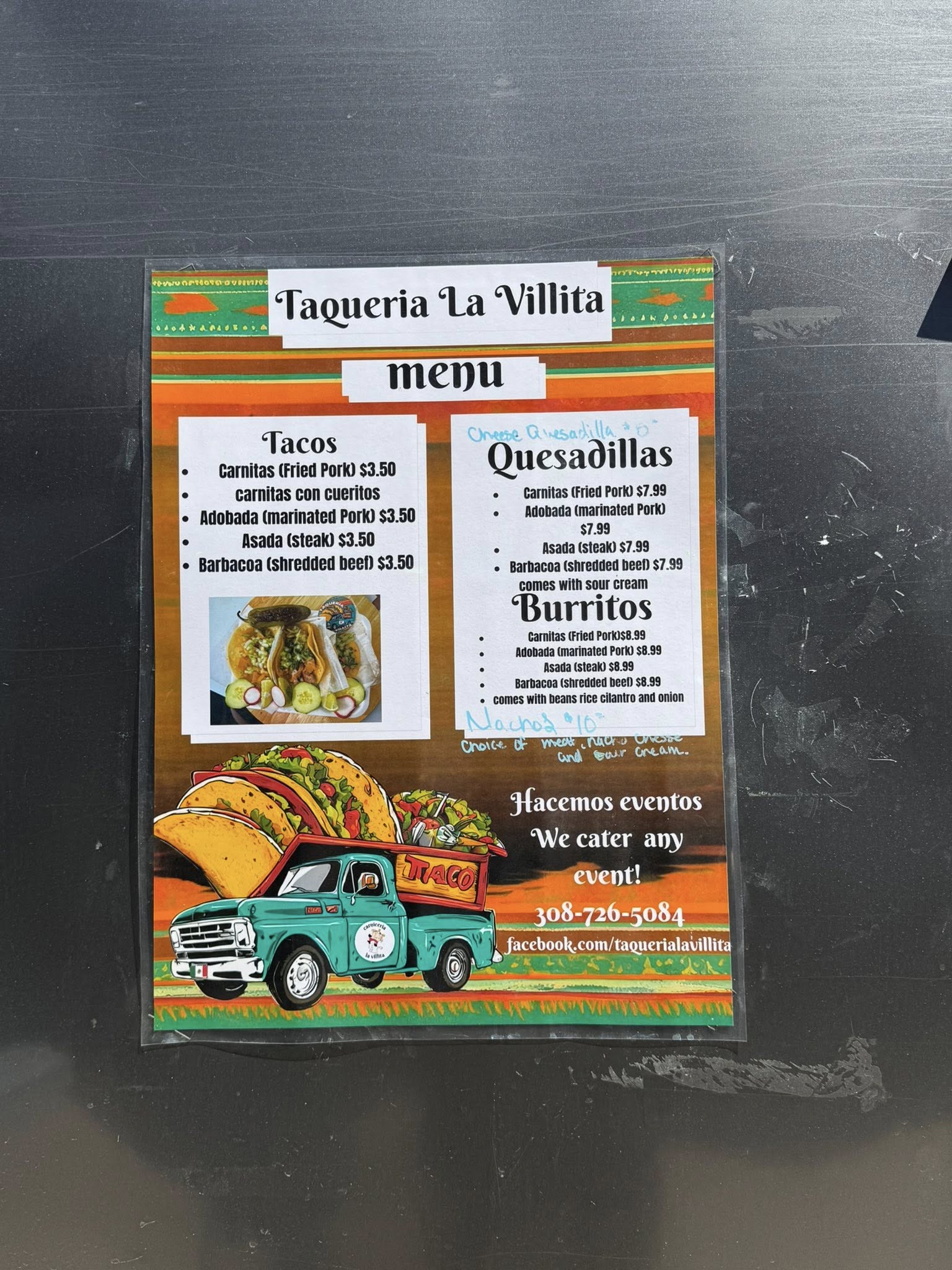 T's Bar & Grill Menu