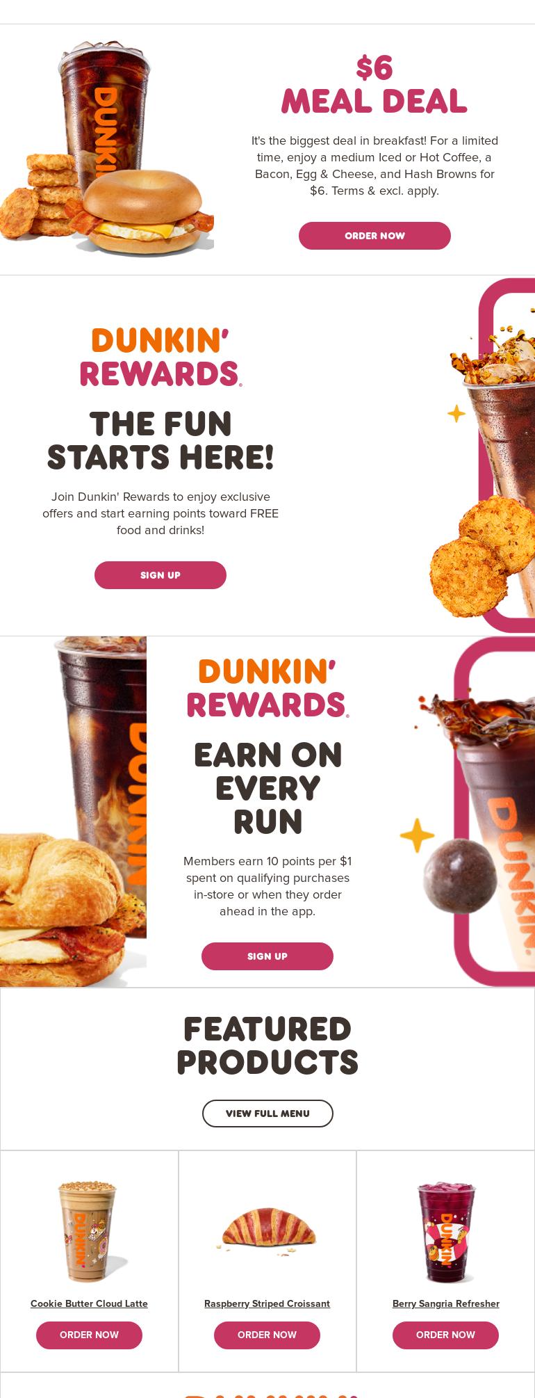 Dunkin' Menu