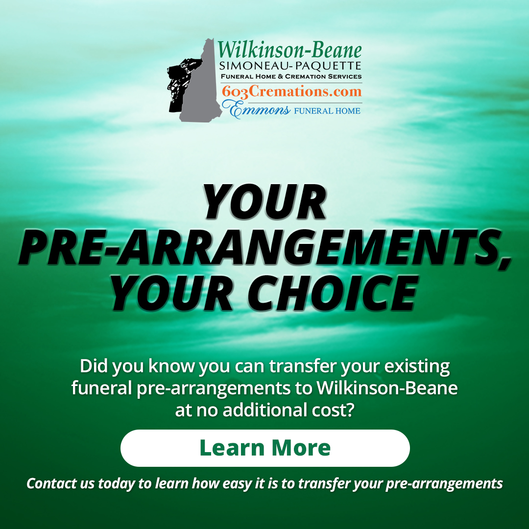 Wilkinson-Beane-Simoneau-Paquette Funeral Home, 603Cremations.com, Emmons Funeral Home 115 S Main St, Bristol New Hampshire 03222