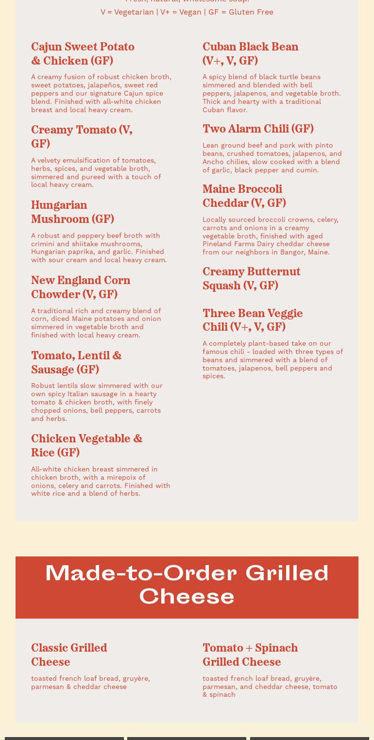 The Juicery Menu