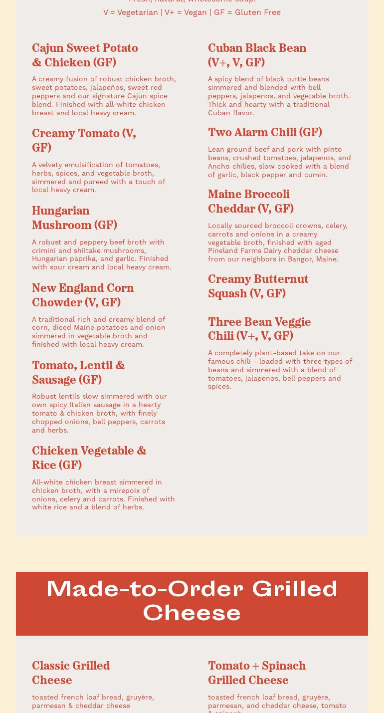 The Juicery Menu