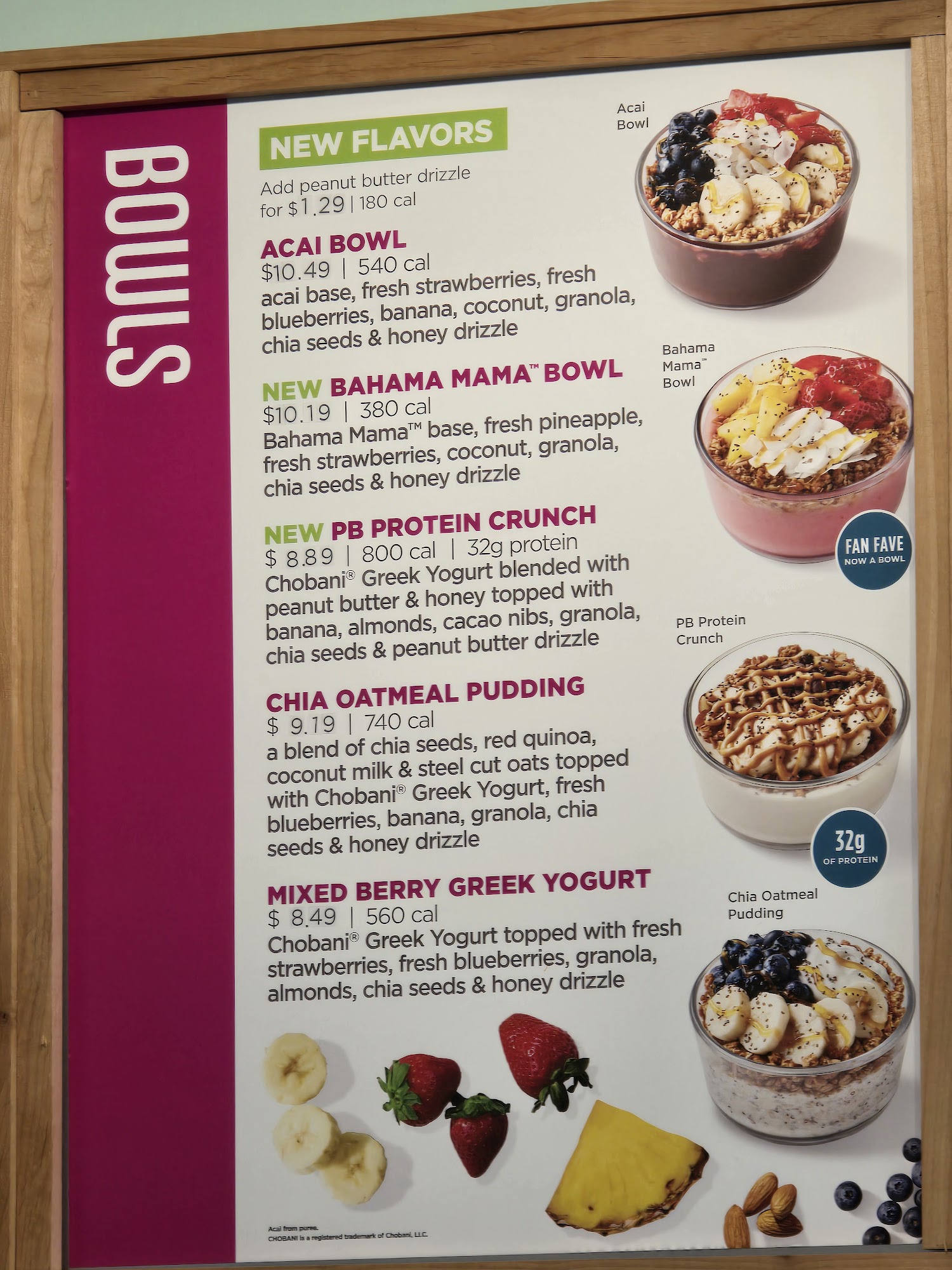Tropical Smoothie Cafe Menu