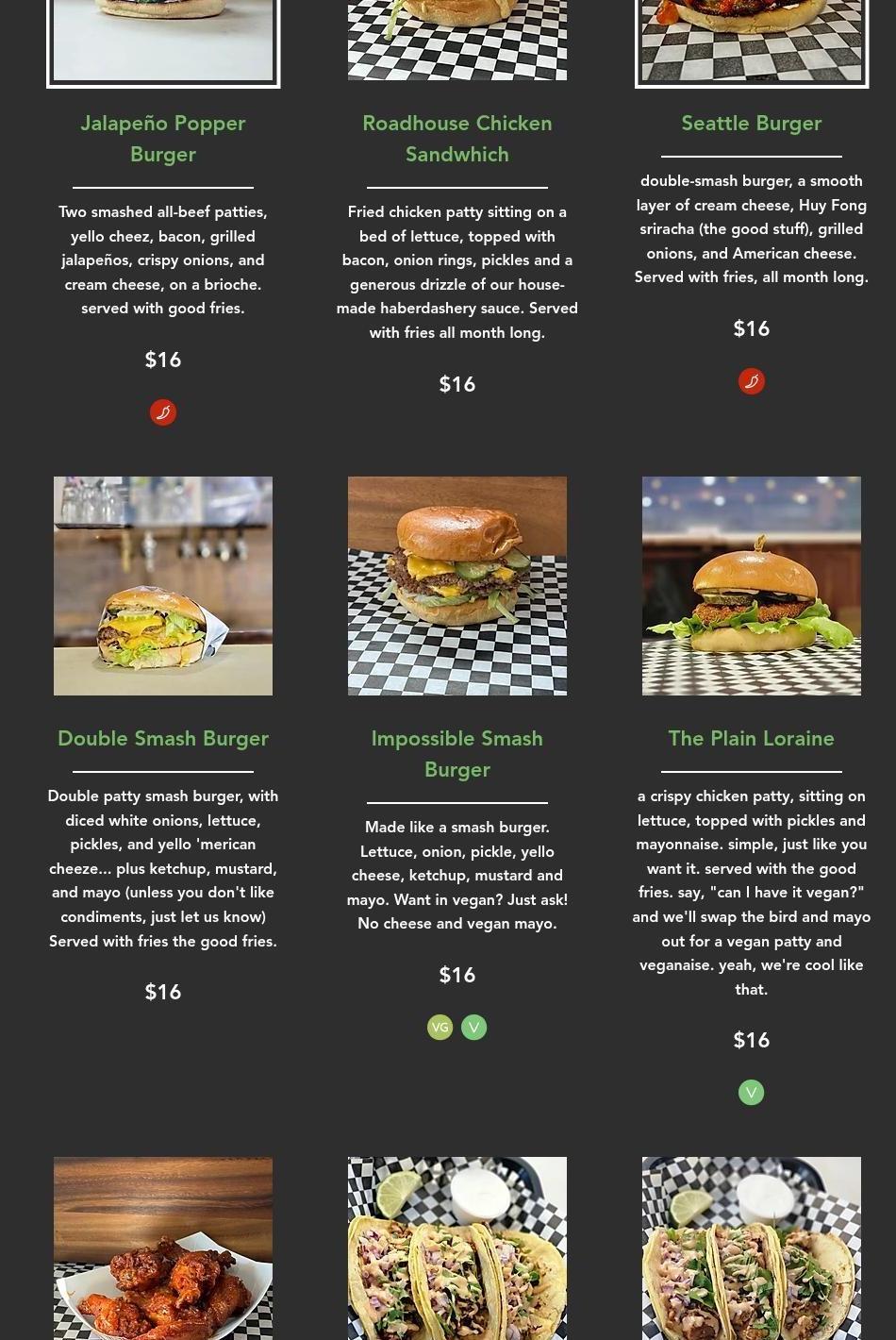 Candia Road Brewing Co. Menu