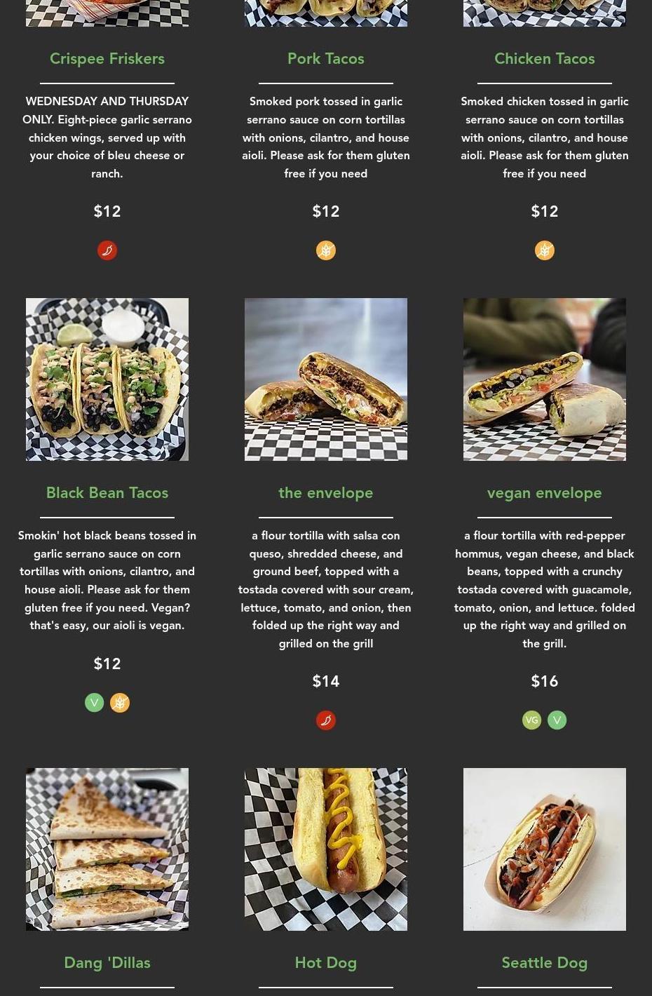 Candia Road Brewing Co. Menu