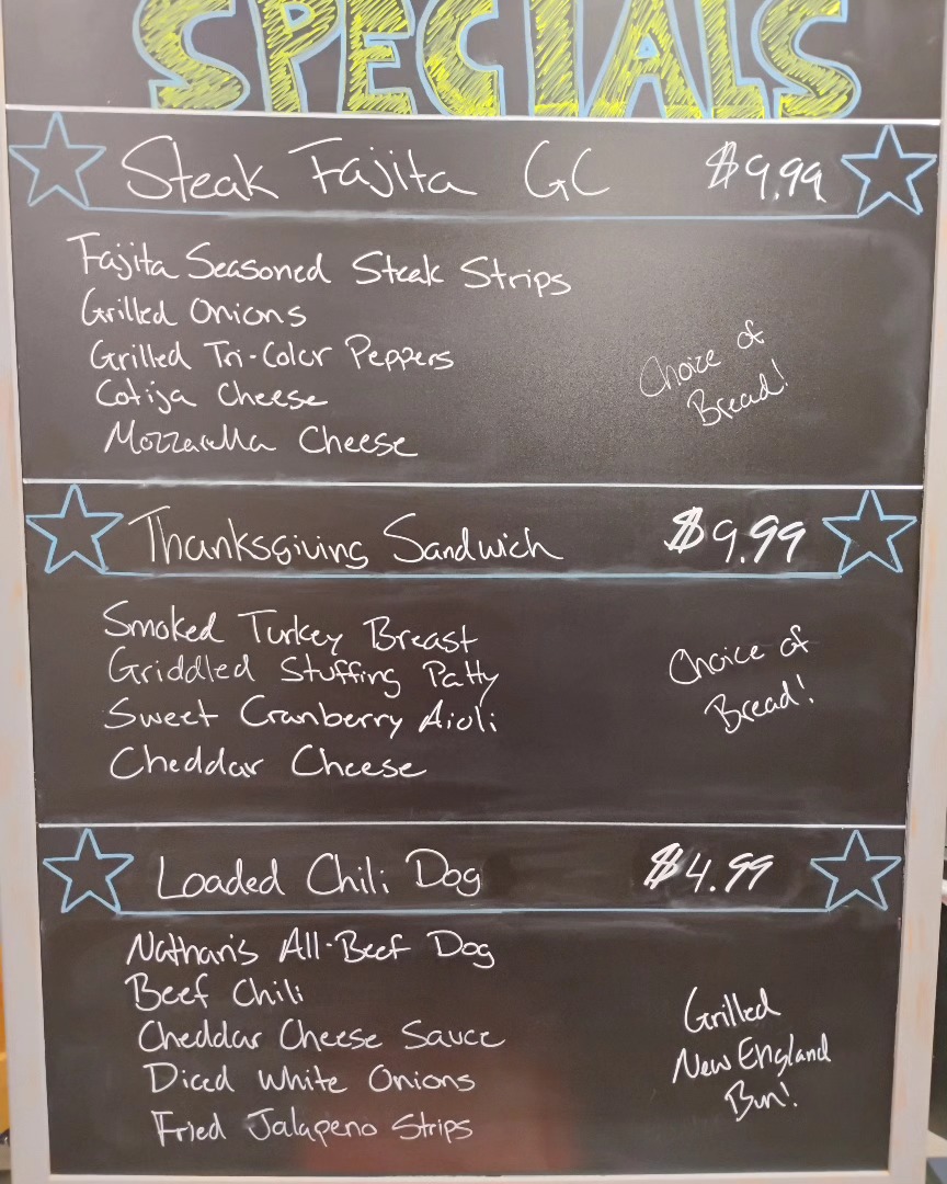 Patz Deli Menu