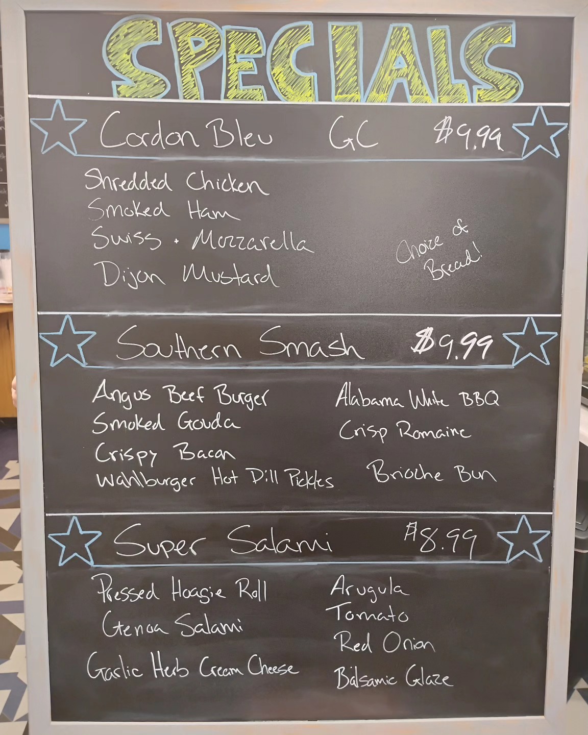 Patz Deli Menu