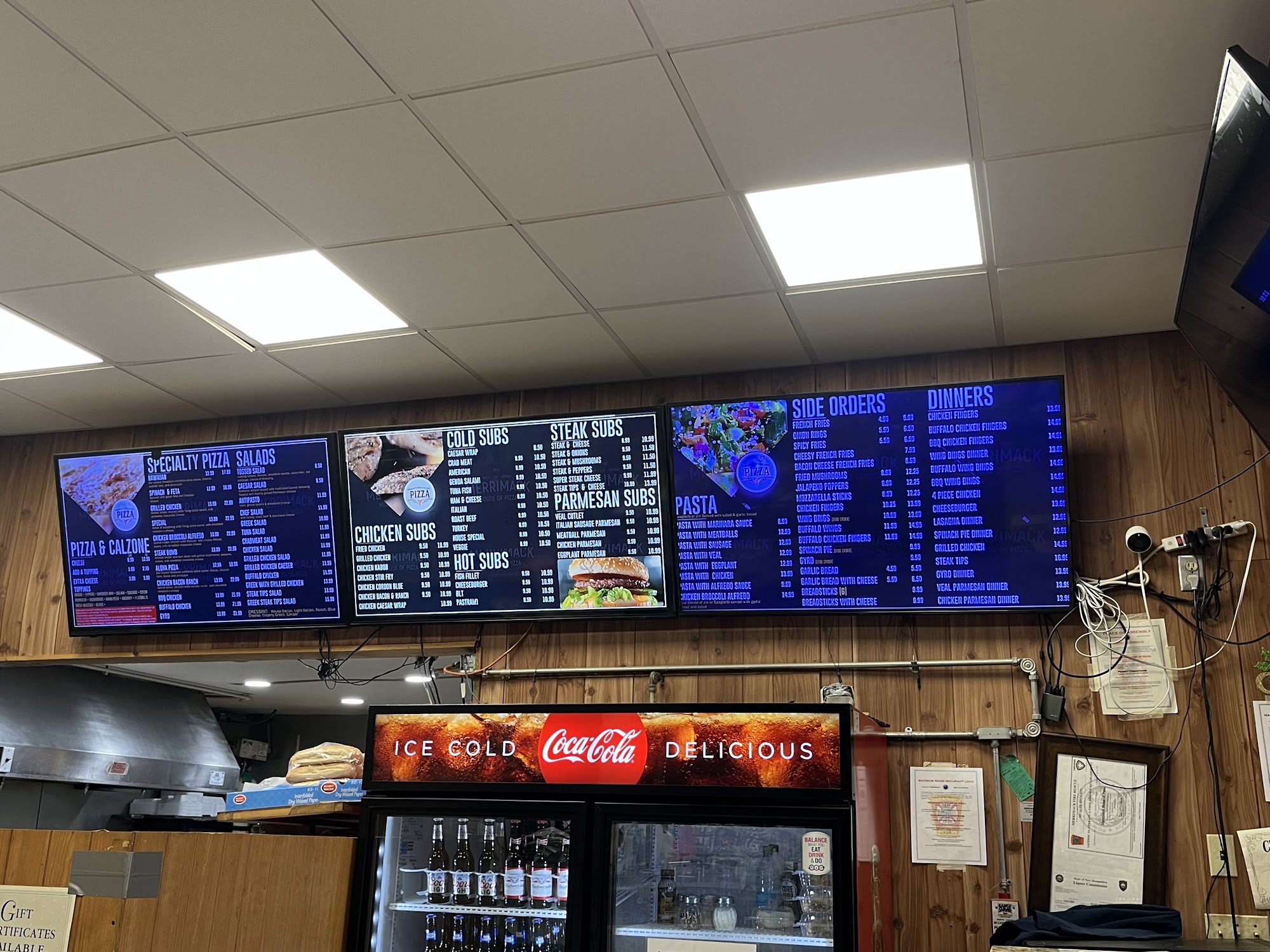 Merrimack House of Pizza Menu