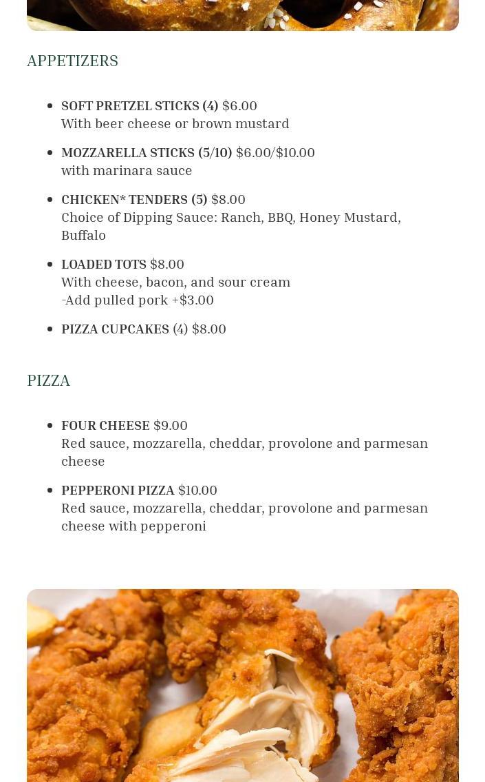 Oddball Brewing Menu