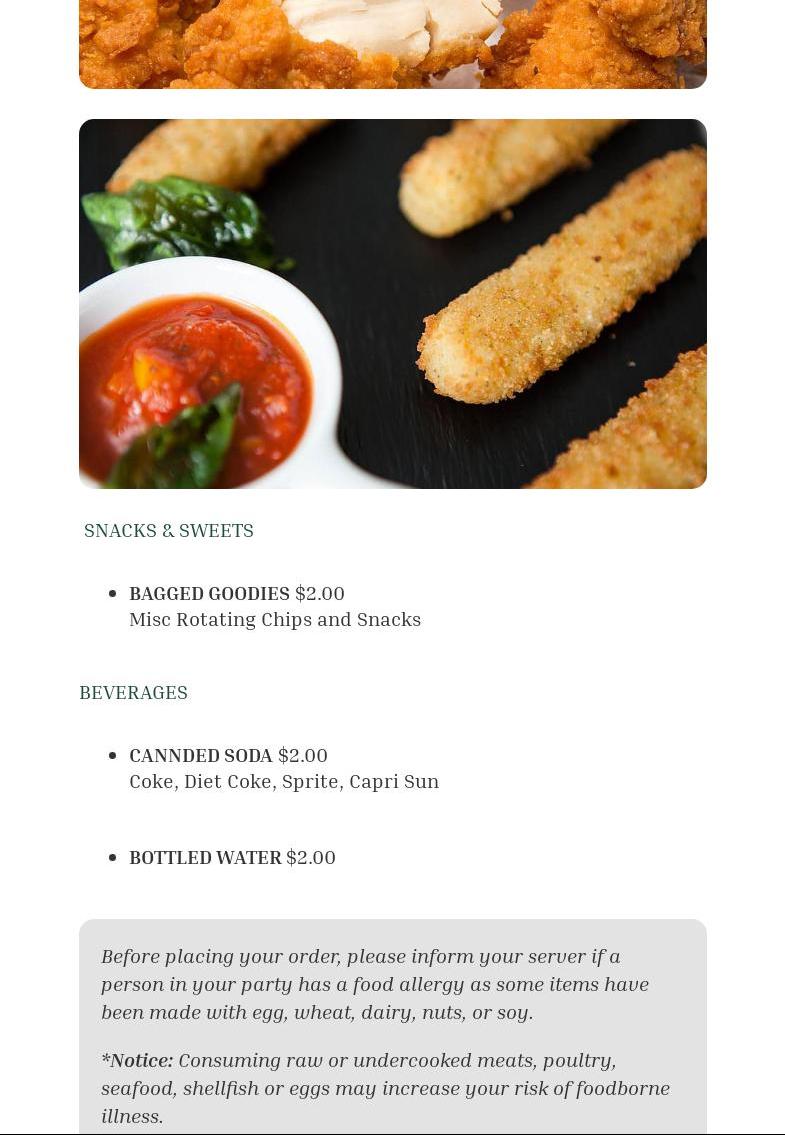 Oddball Brewing Menu