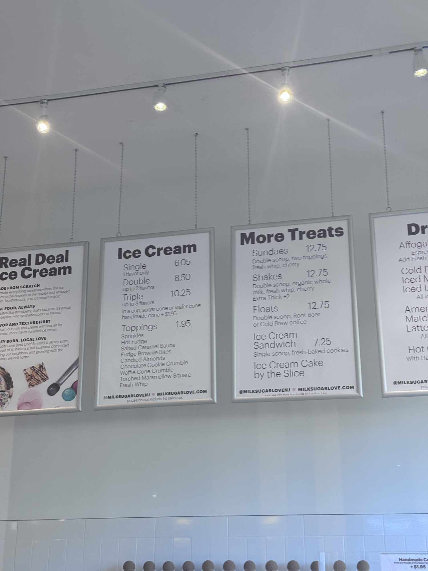 Milk Sugar Love Creamery & Bakeshop Menu