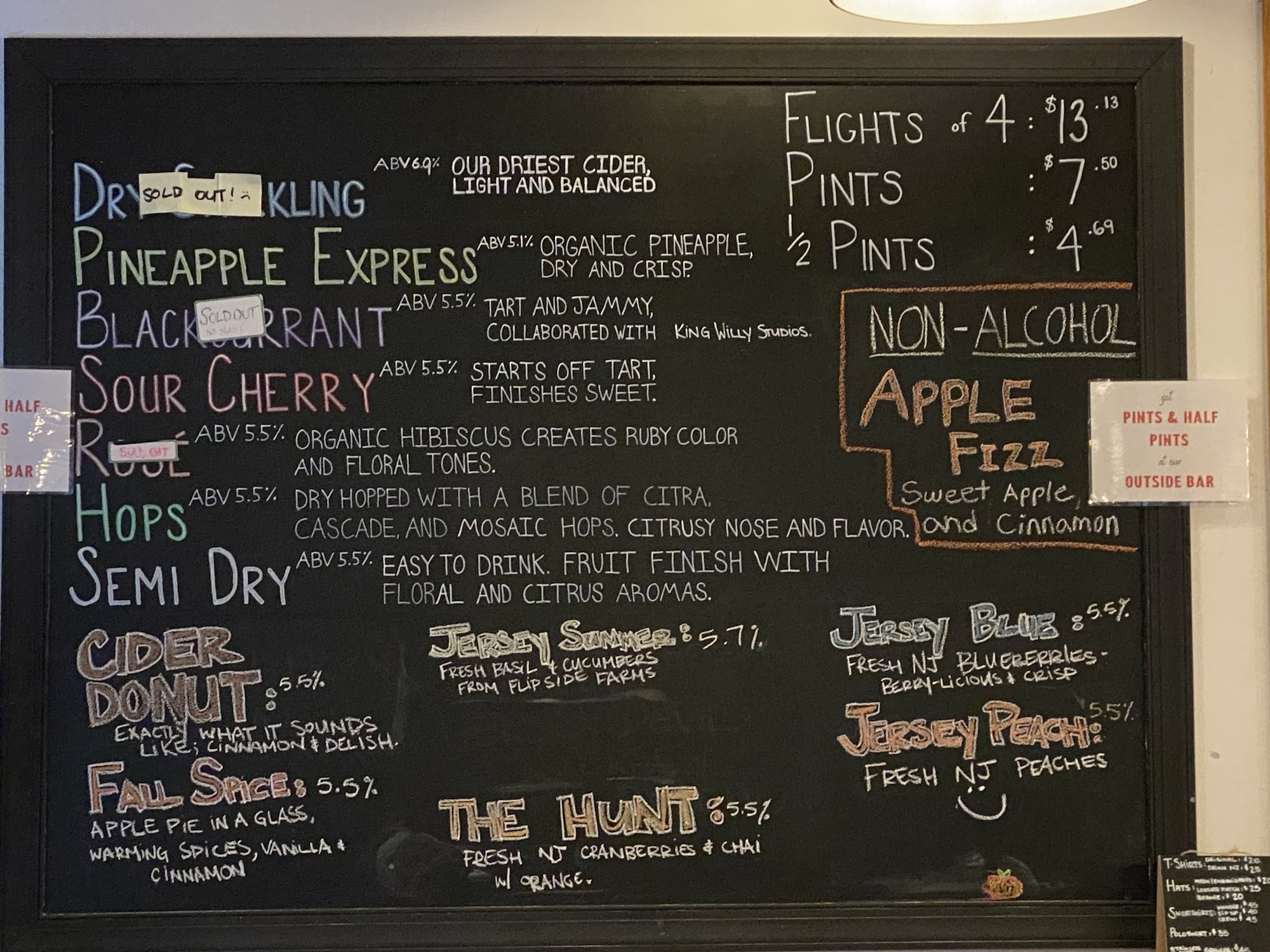 Burnt Mills Cider Menu