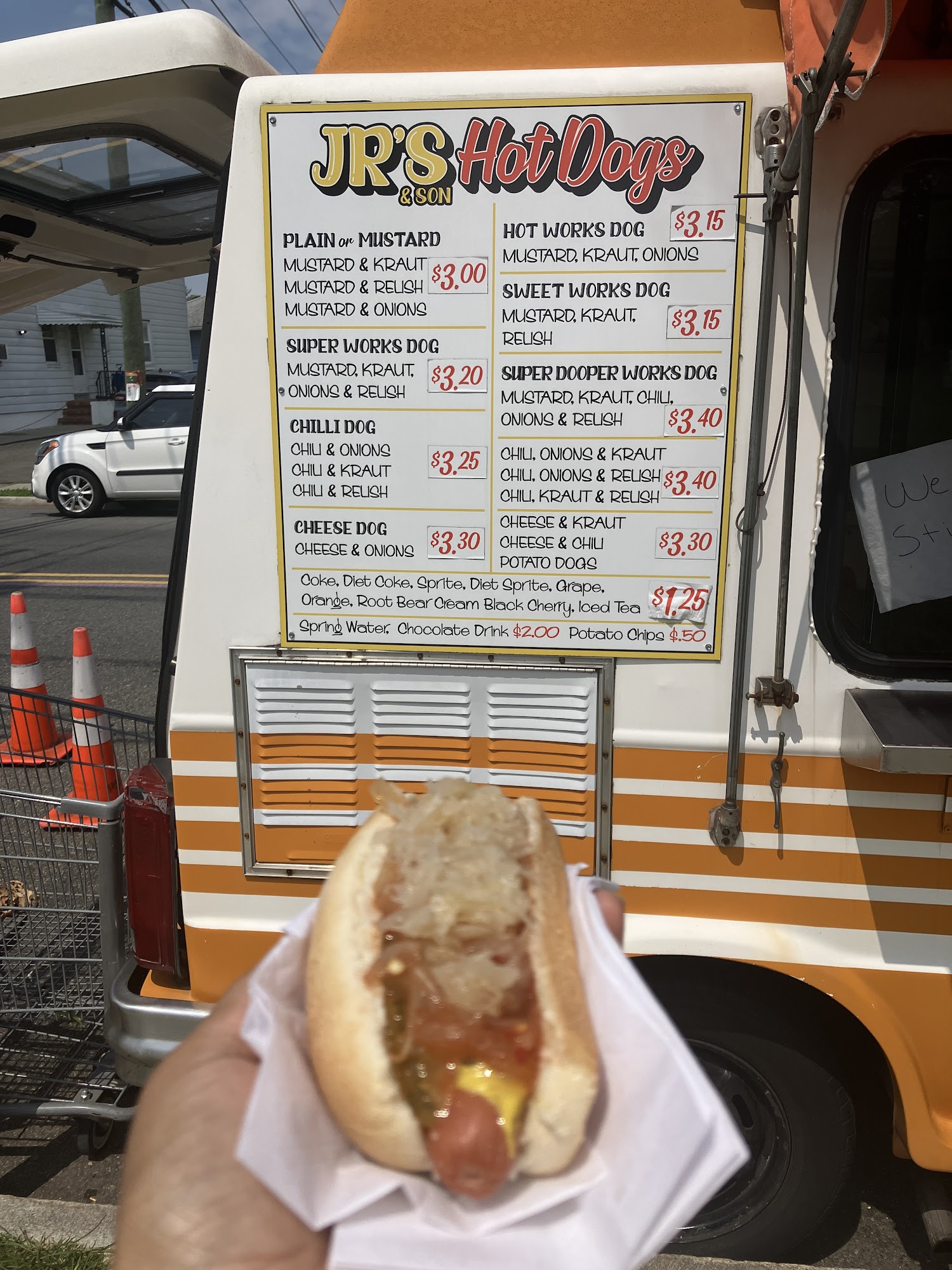 JR's Hot Dogs Menu