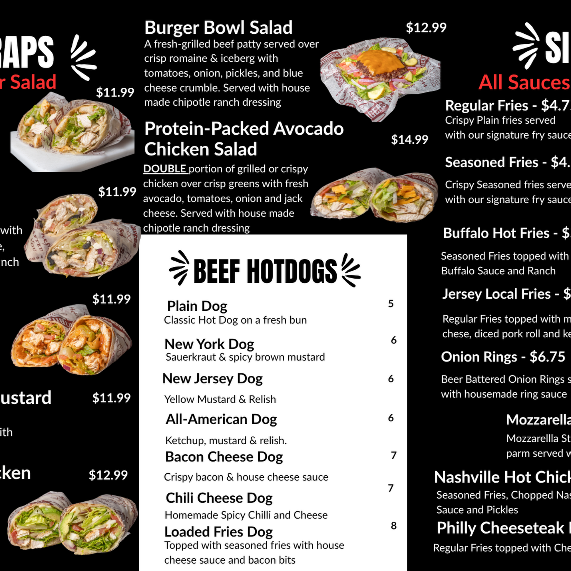 30 Burgers Menu