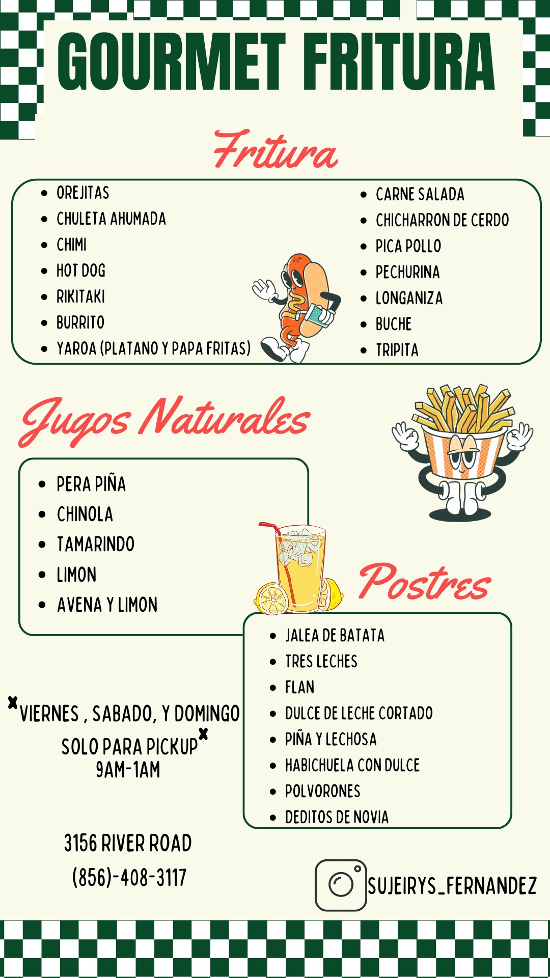 Sujeirysgourmet Menu