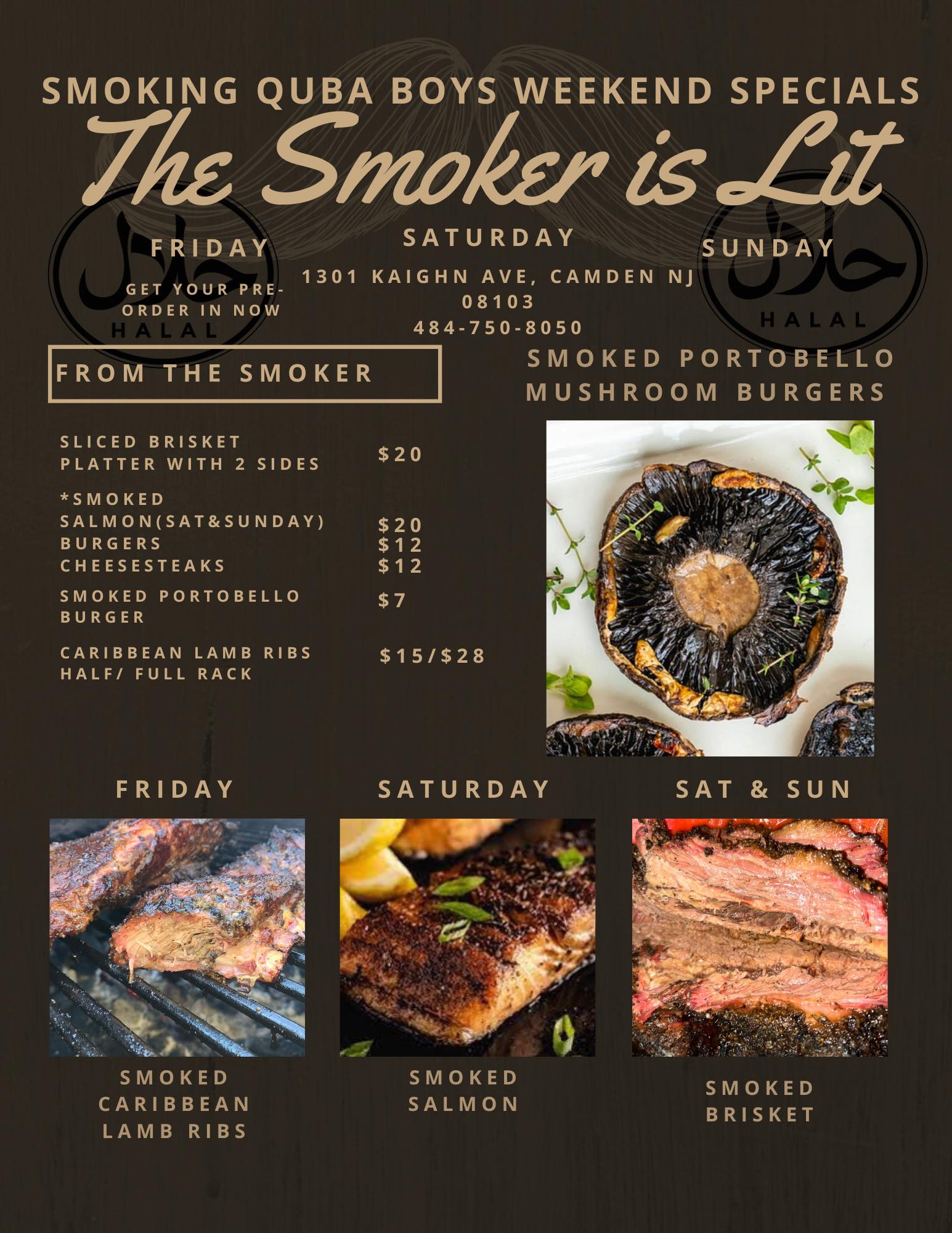 Smokin' Quba Boys Menu