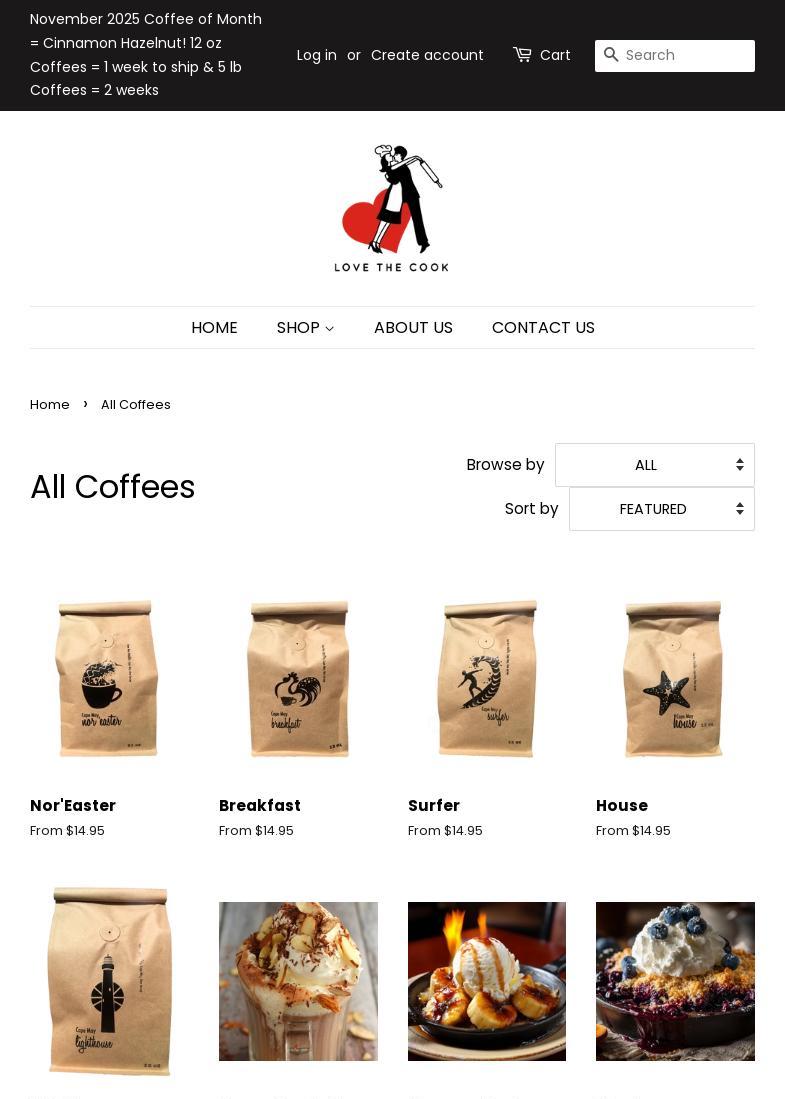 Cape May Roasters Menu