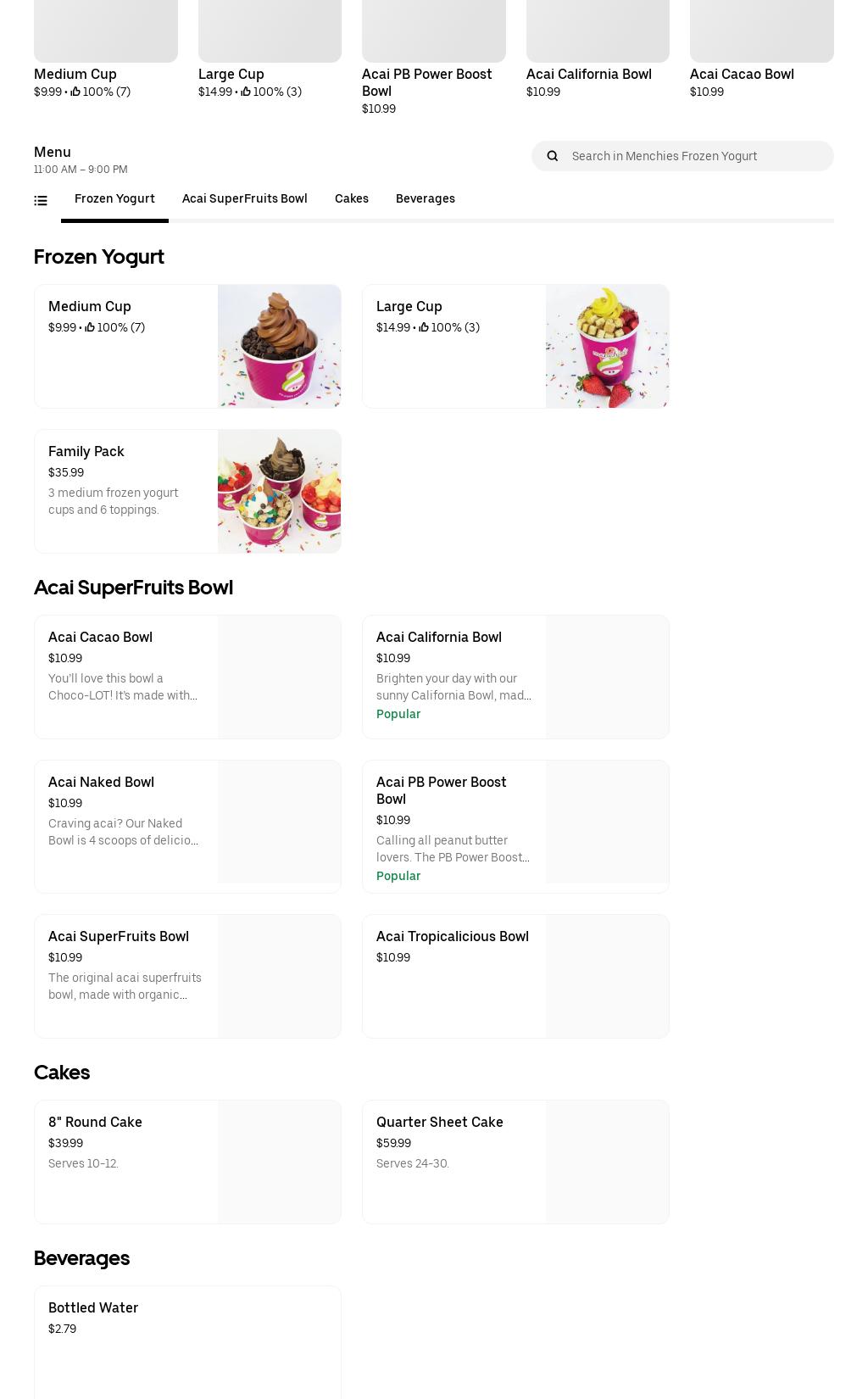 Acai Superfruits by Menchies Menu